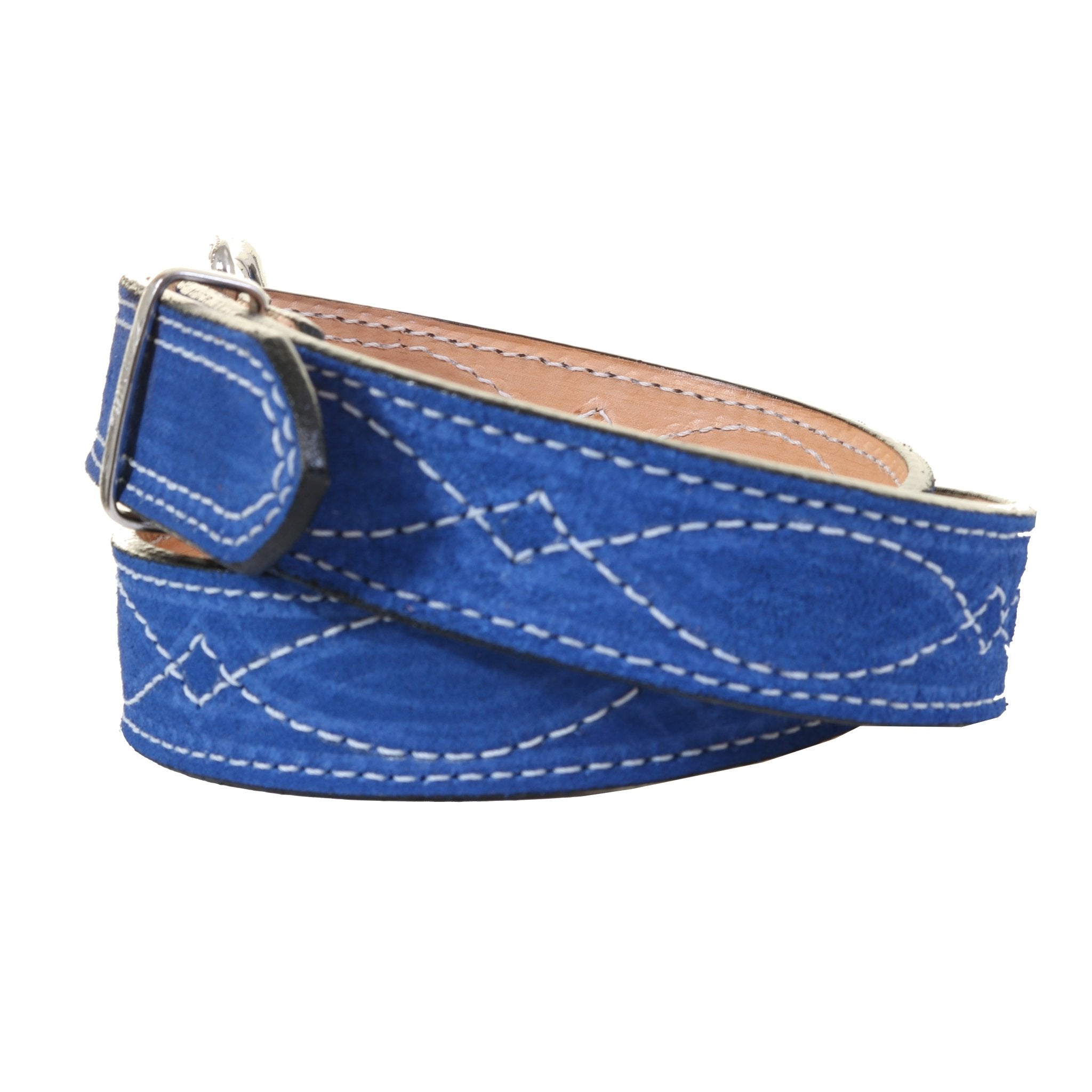 B1216C - Blue Suede Belt - Double J Saddlery