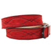 B1217 - Red Suede Belt - Double J Saddlery