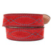 B1217A - Red Suede Belt - Double J Saddlery