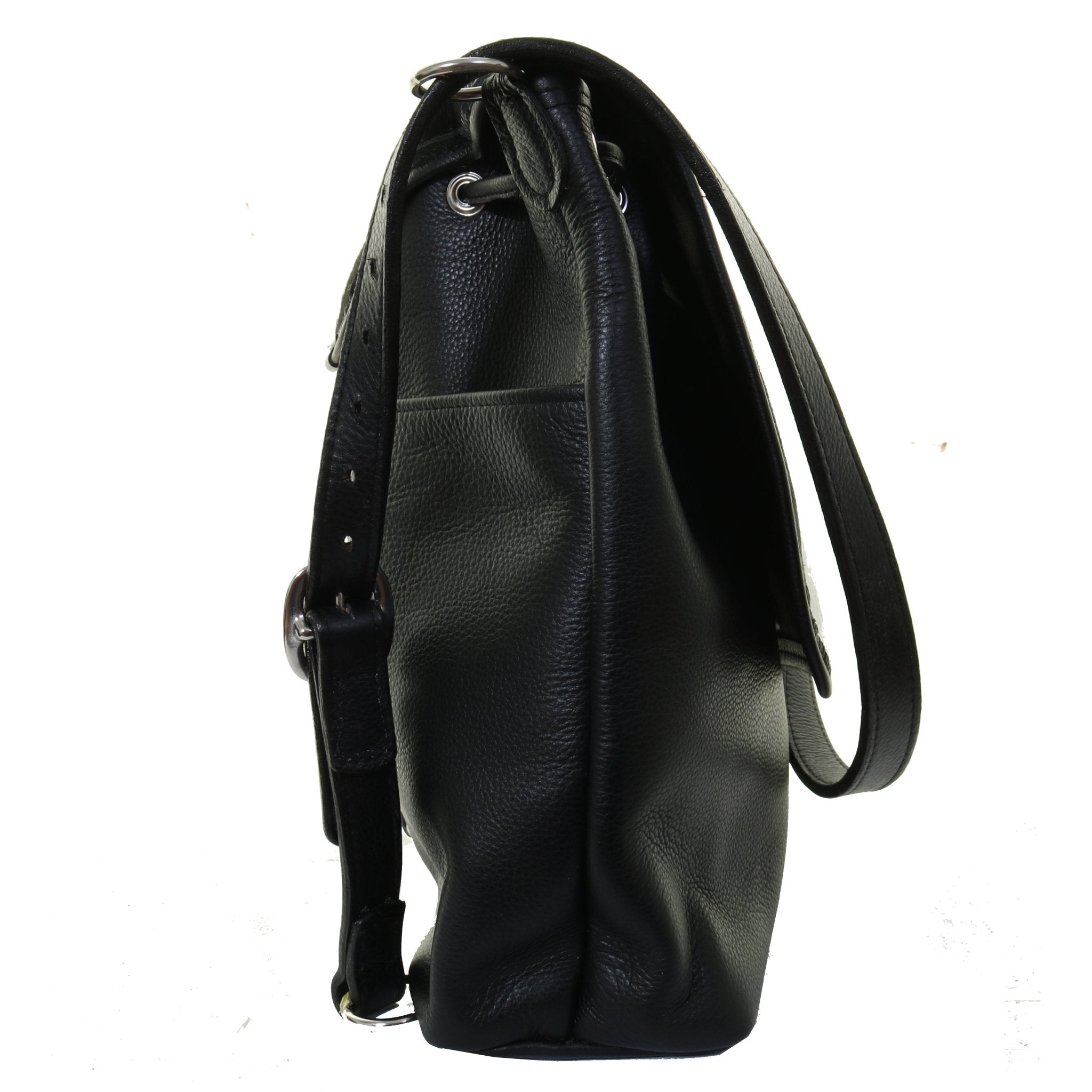 BBP11 - Black & White Cow Hair Big Backpack - Double J Saddlery