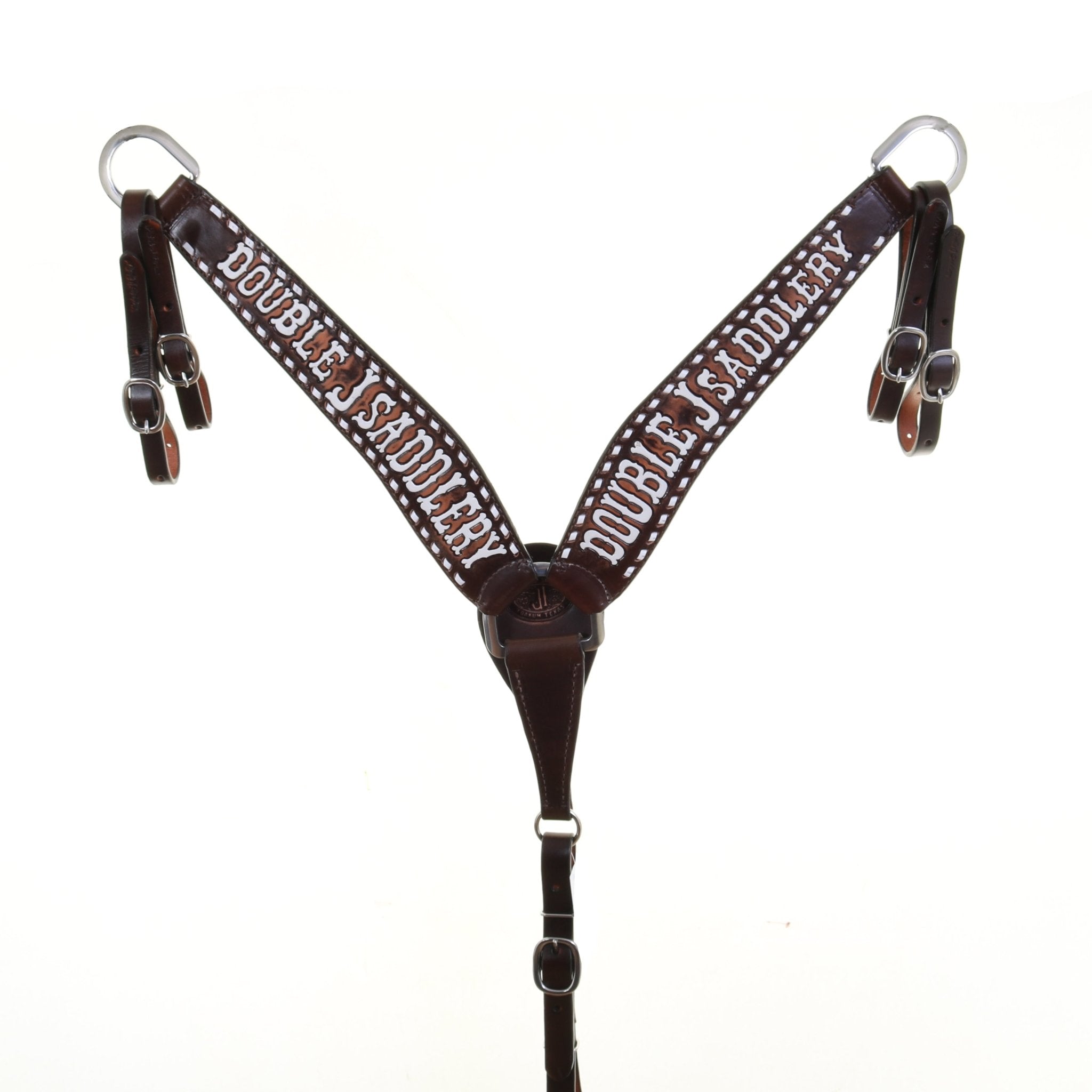 BC1075A - Brown Vintage Double J Breast Collar - Double J Saddlery