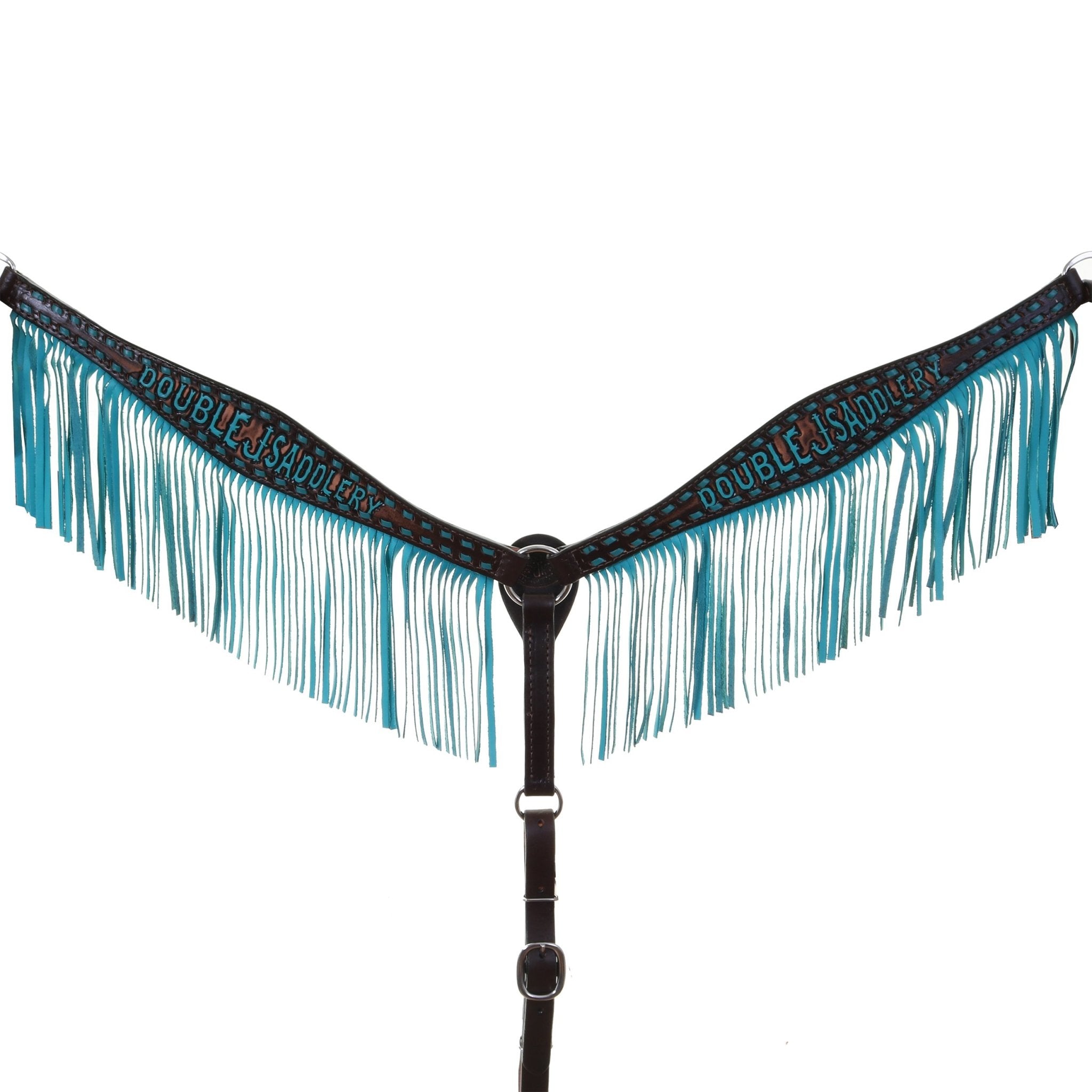 BC1102 - Turquoise Fringe Breast Collar - Double J Saddlery