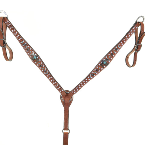 BC1106 - Natural Roughout Breast Collar - Double J Saddlery