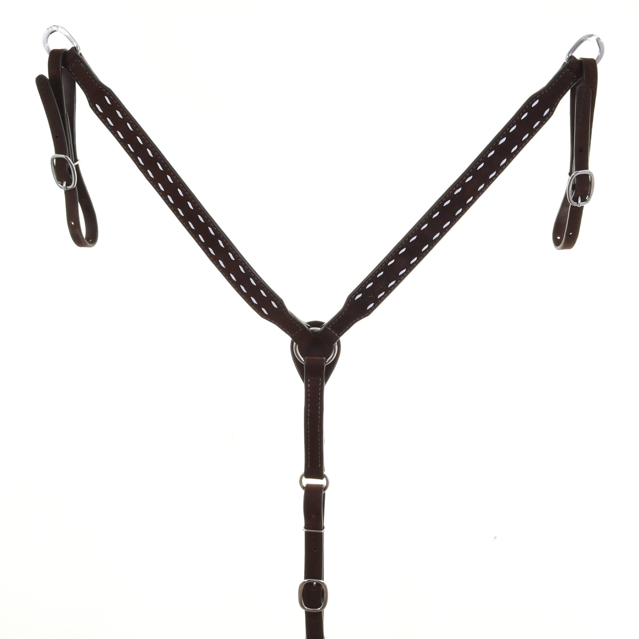 BC1125 - Brown Rough Out Breast Collar - Double J Saddlery