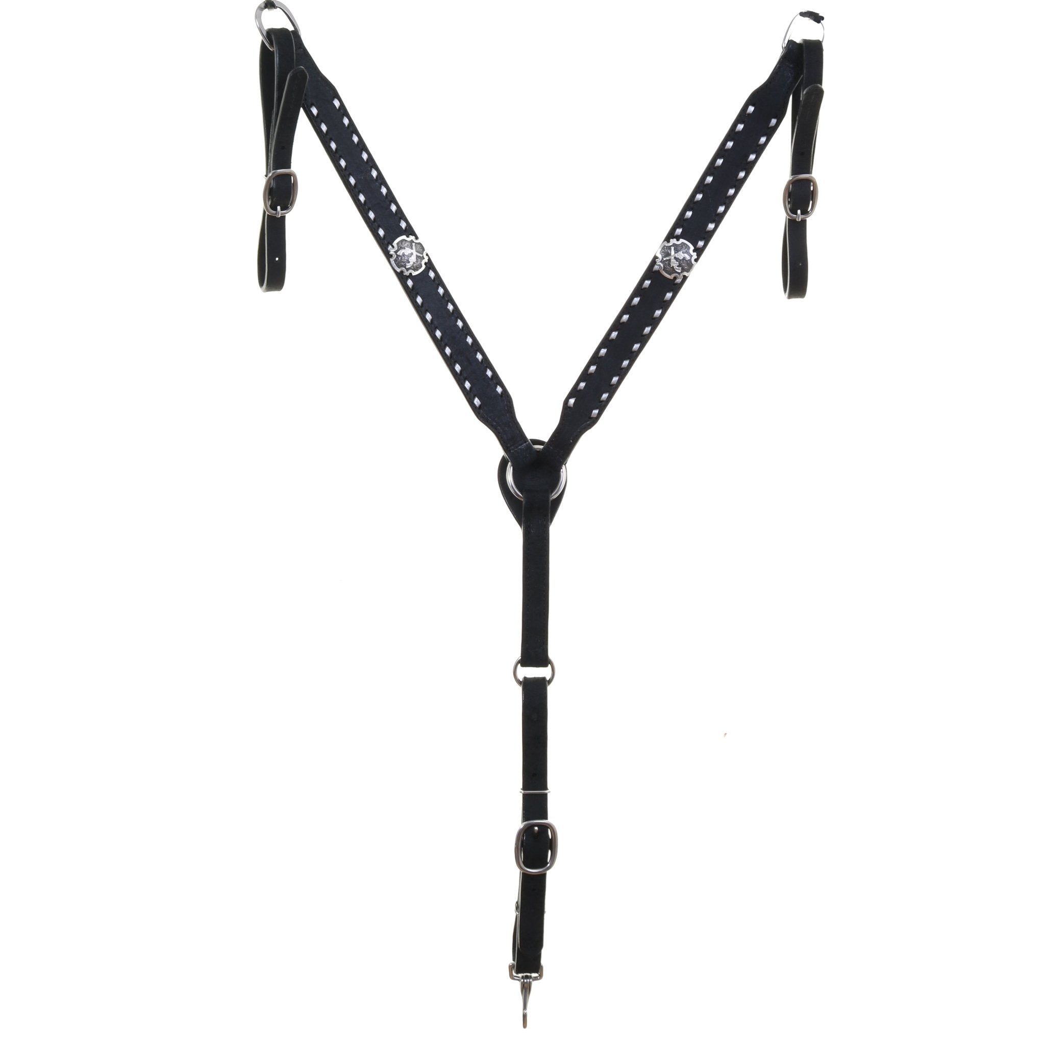 BC1153 - Black Roughout Breast Collar - Double J Saddlery