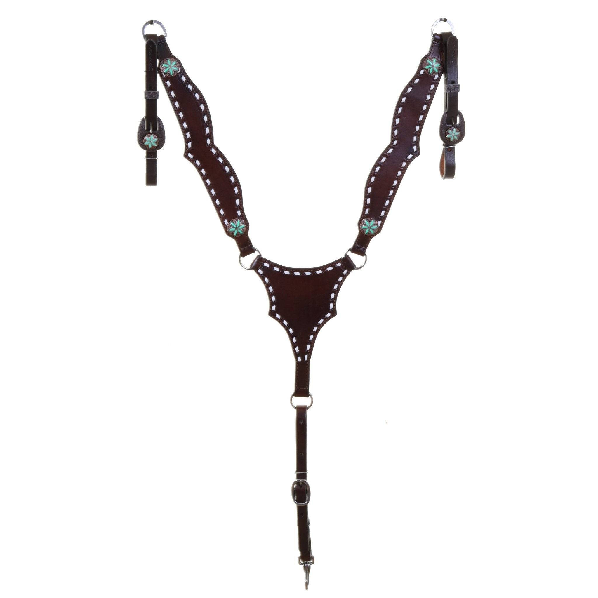 BC1159 - Brown Leather Breast Collar - Double J Saddlery