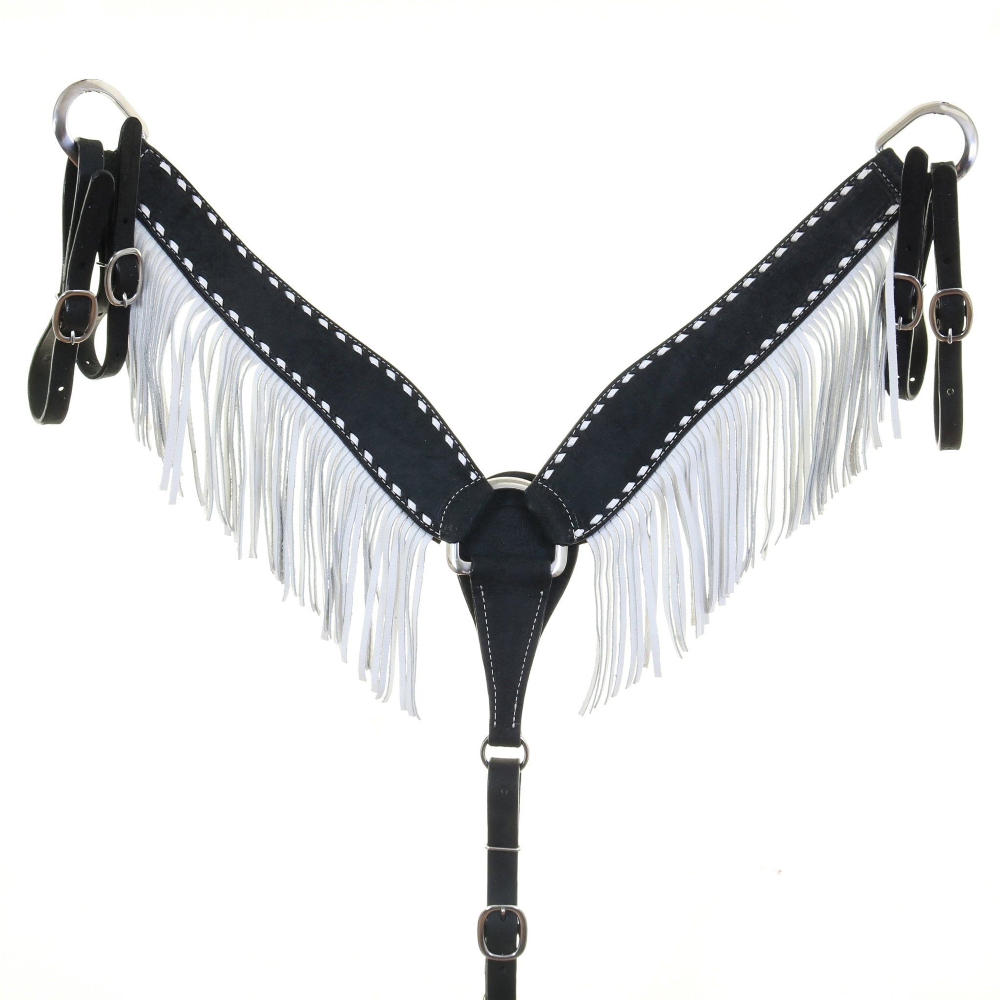 BC1161 - Black Roughout Breast Collar - Double J Saddlery