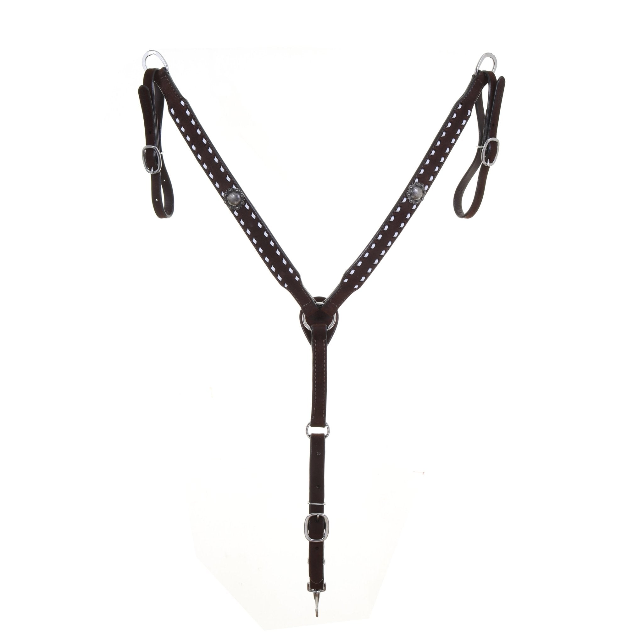 BC679B - Brown Rough Out Breast Collar - Double J Saddlery