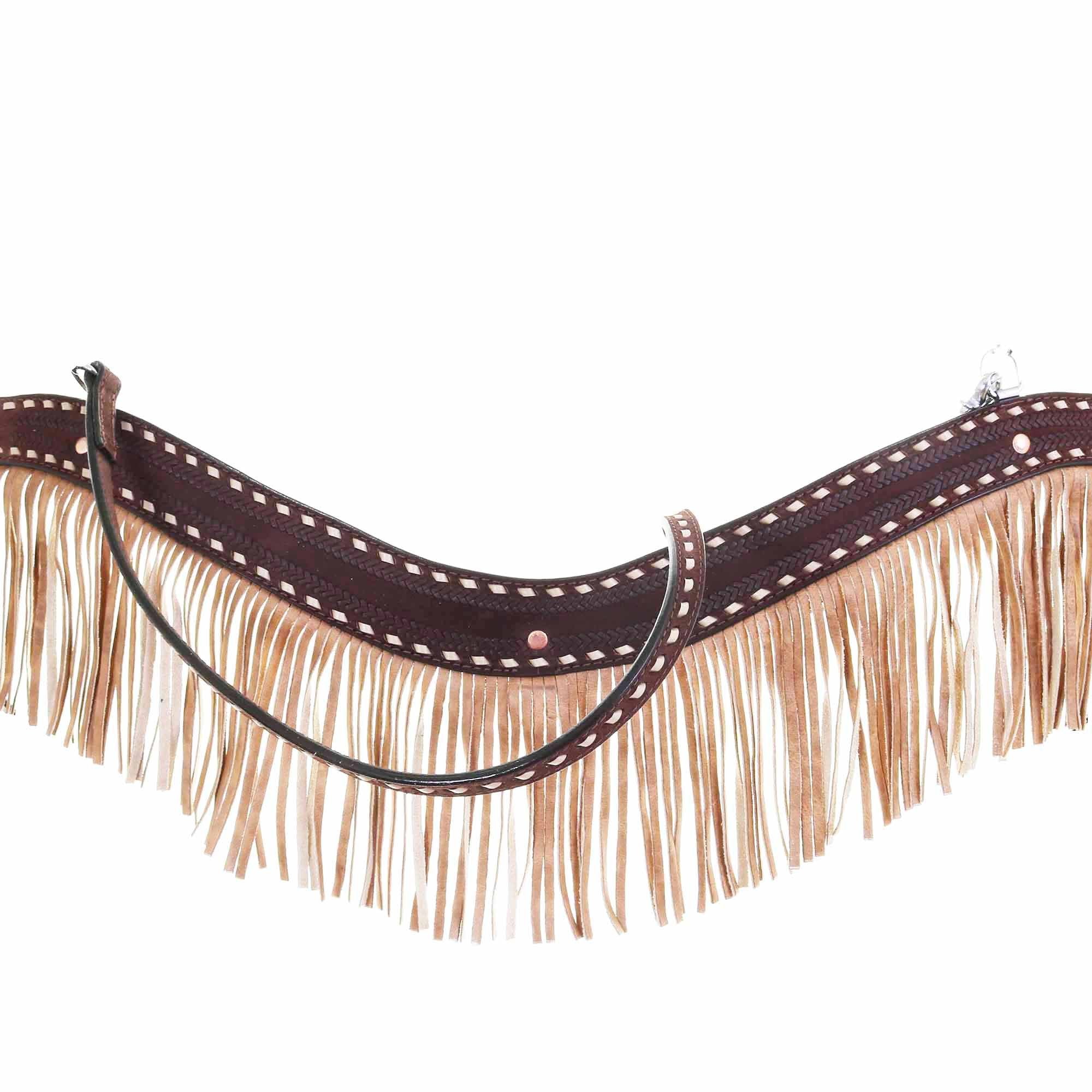 BC750 - Brown Rough Out Breast Collar - Double J Saddlery