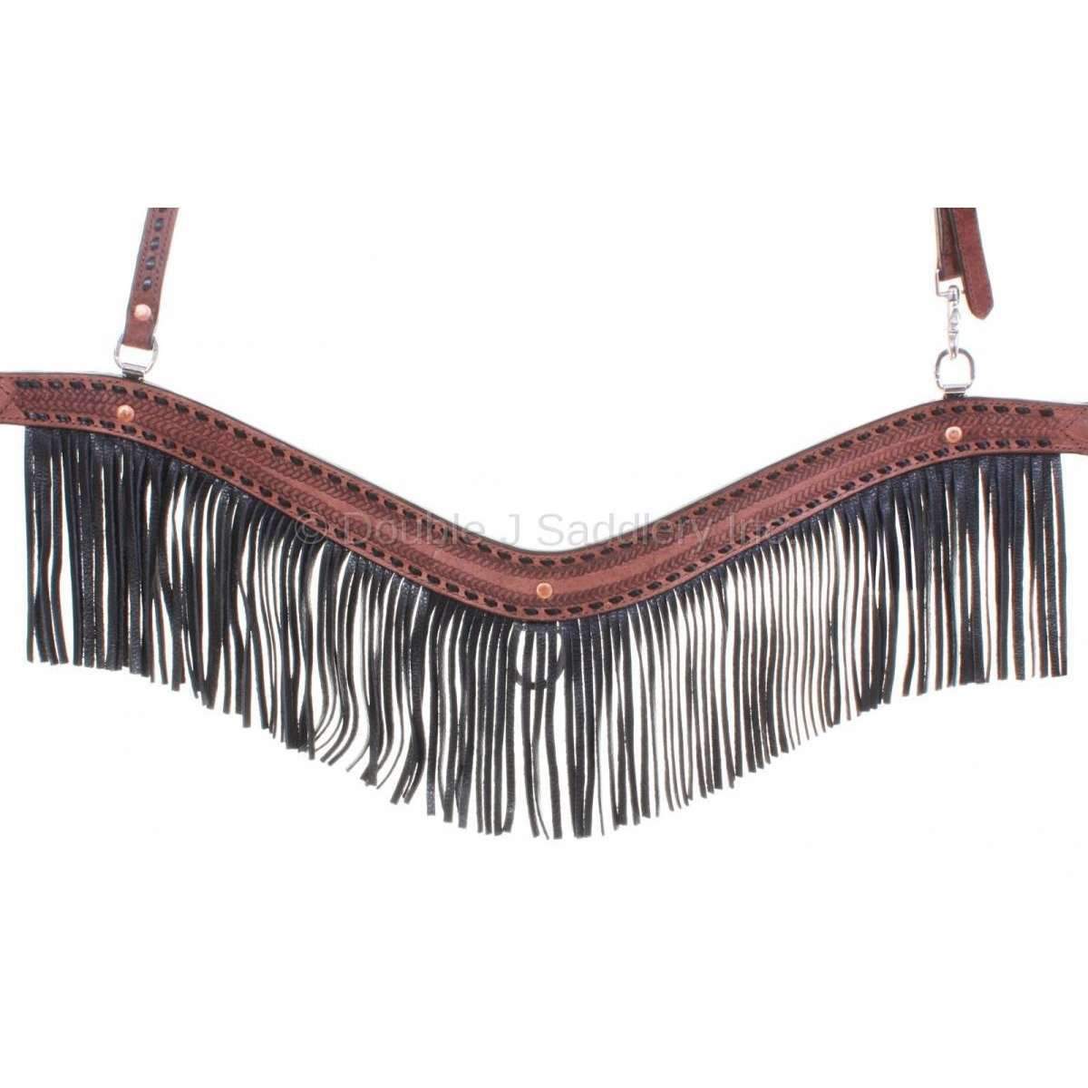 BC750A - Brown Rough Out Breast Collar - Double J Saddlery