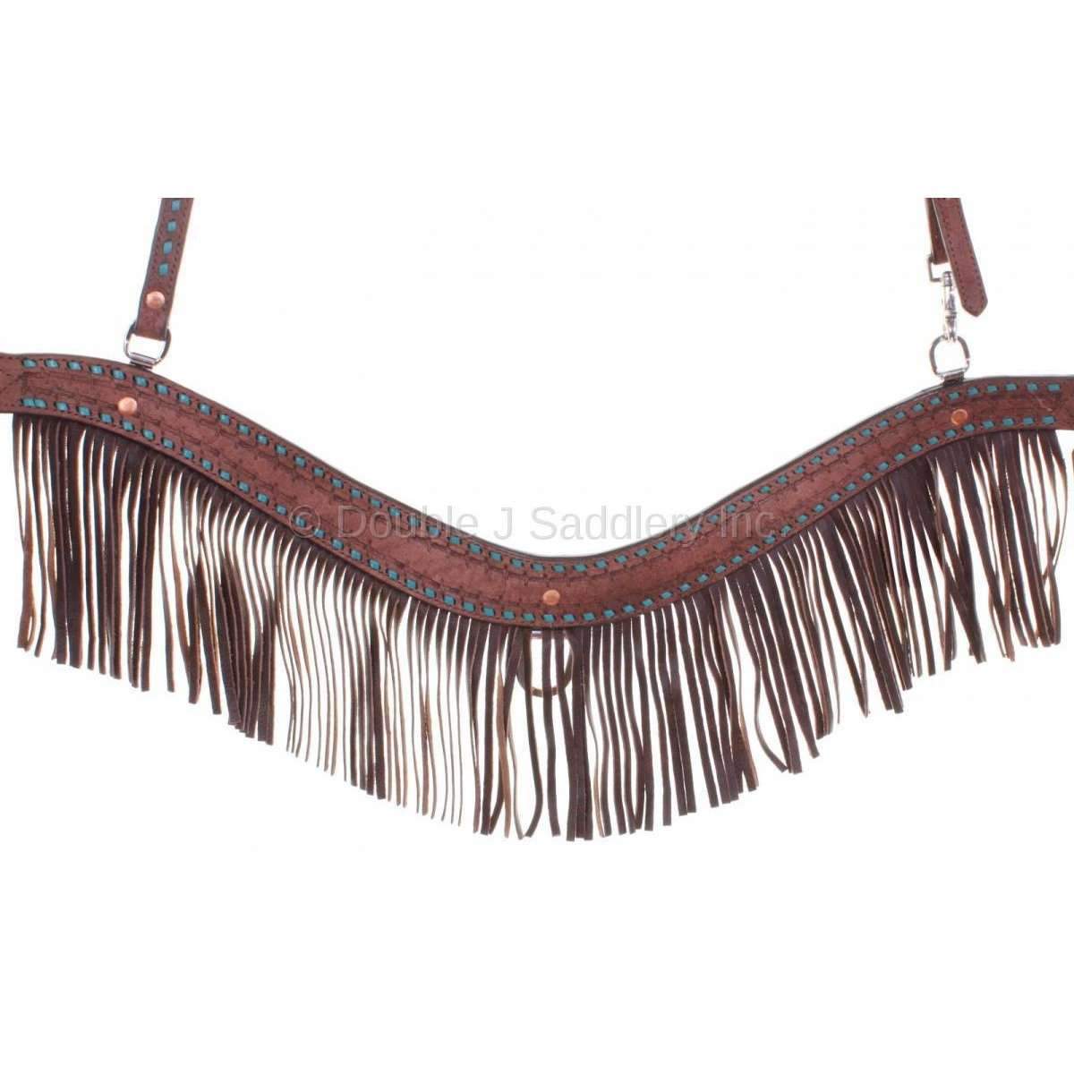 BC751 - Brown Rough Out Breast Collar - Double J Saddlery
