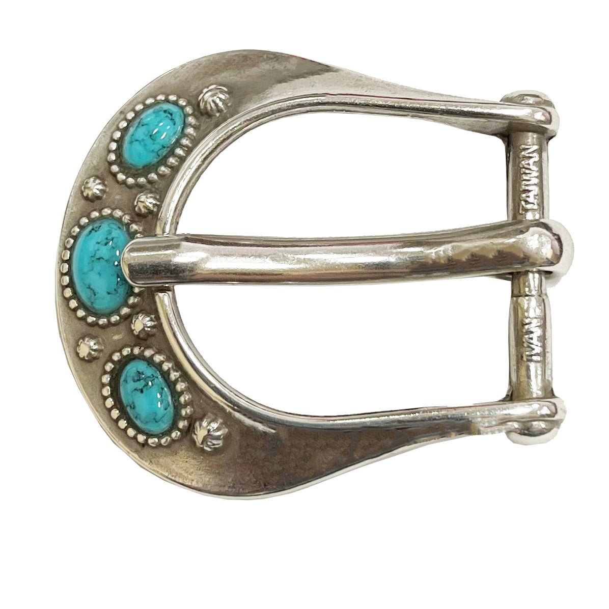 BK124 - 3 Stone Turquoise Buckle - Double J Saddlery