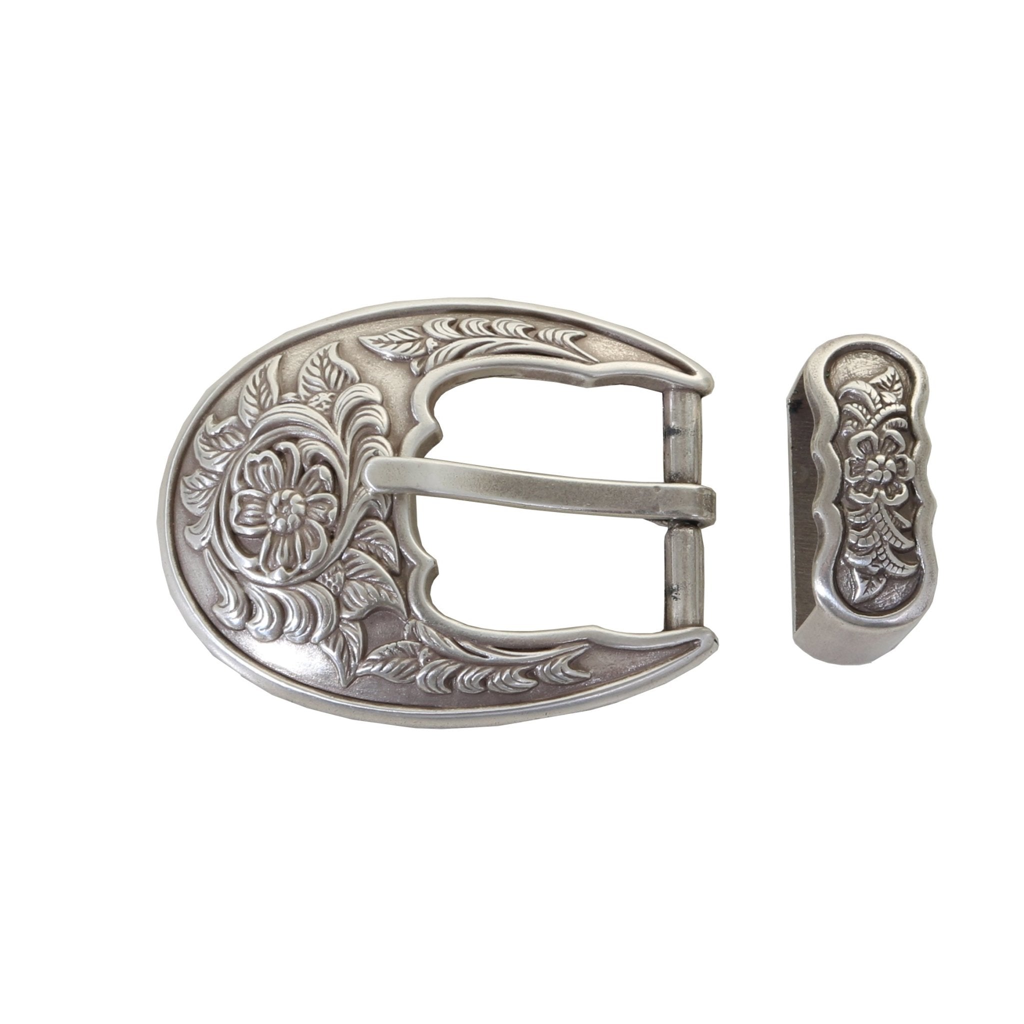 BS532 - 1" Floral Buckle Set - Double J Saddlery