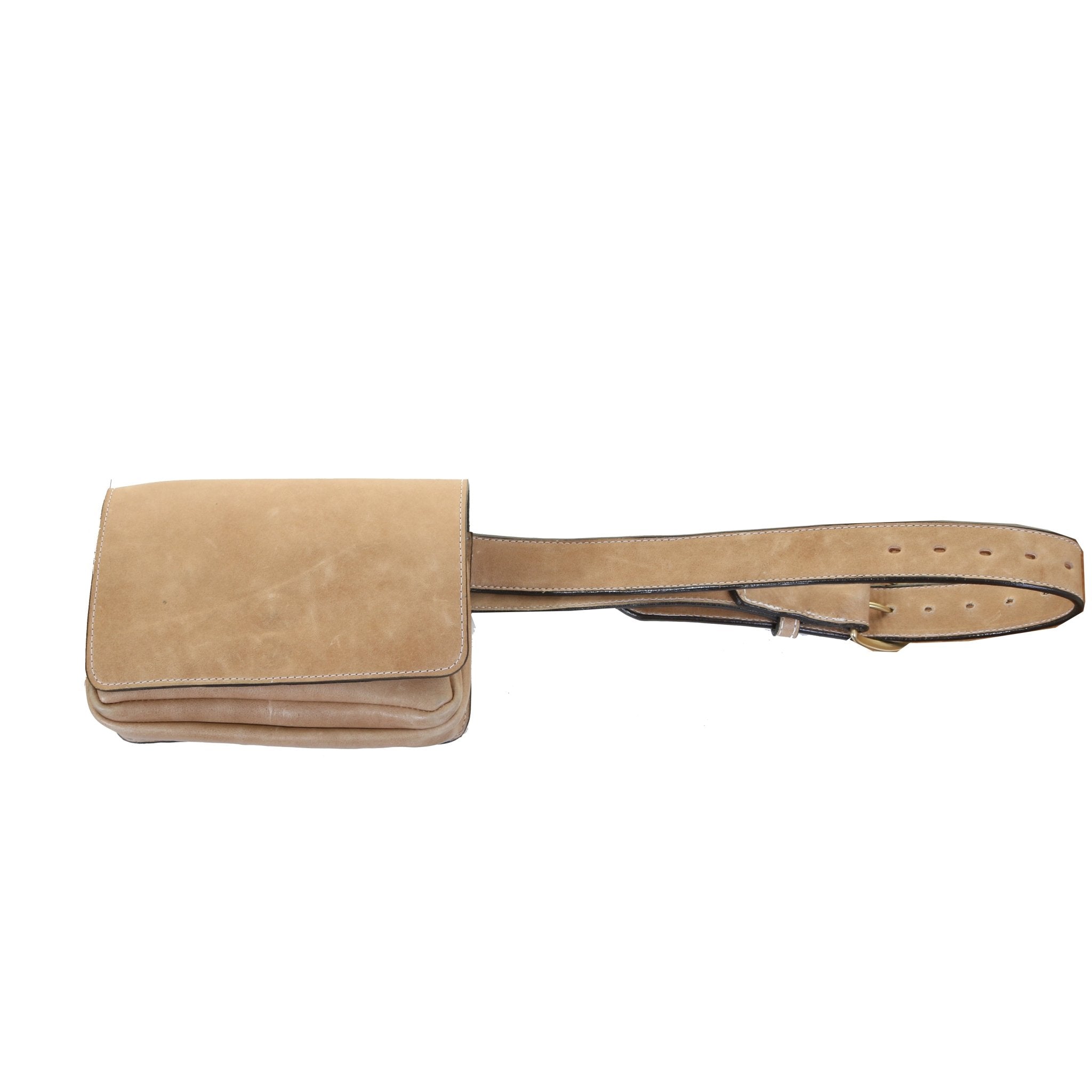 BUM05 - Camel Pull up Bum Bag - Double J Saddlery