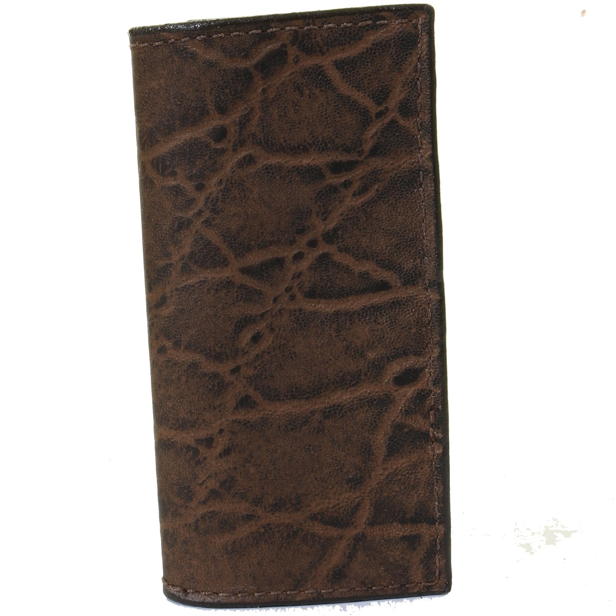 CB49 - Vintage Peat Elephant Print Checkbook Wallet - Double J Saddlery
