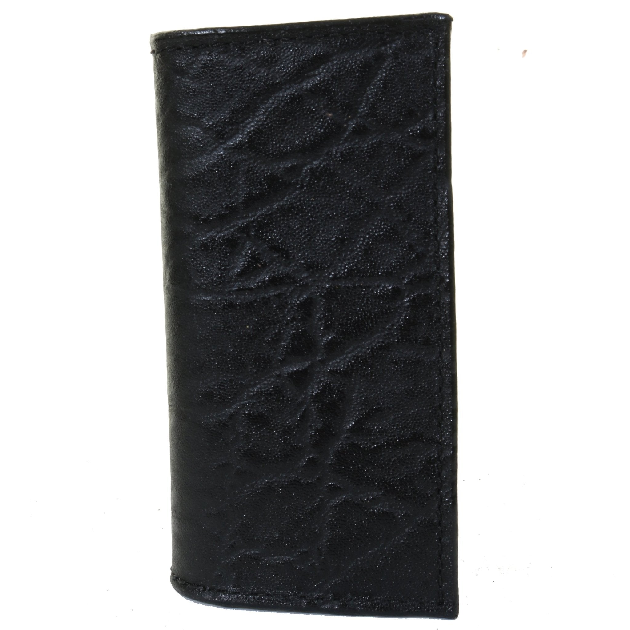 CB66 - Black Elephant Print Checkbook Wallet - Double J Saddlery