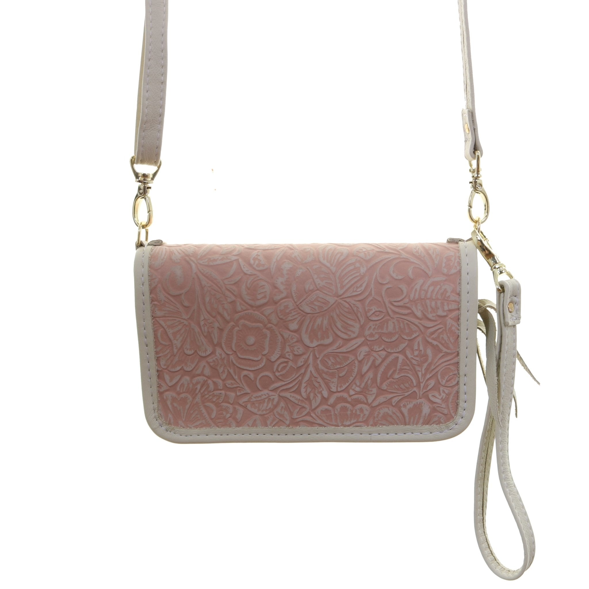 CO219 - Peach Floral Clutch Organizer - Double J Saddlery