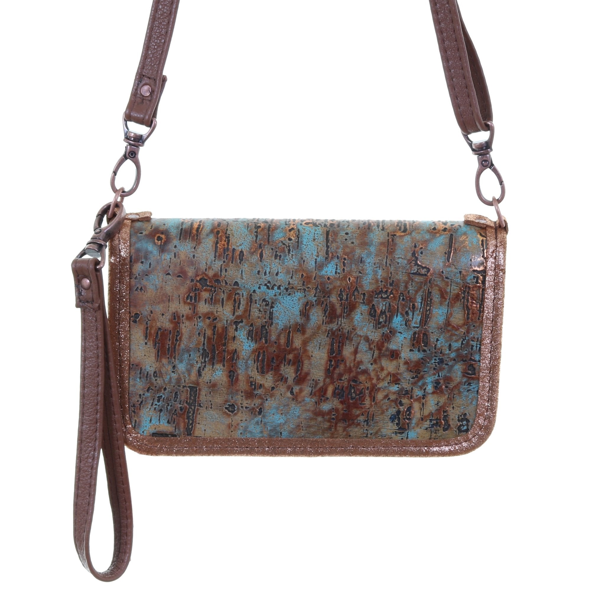 CO221 - Copper Turquoise Patina Clutch Organizer - Double J Saddlery