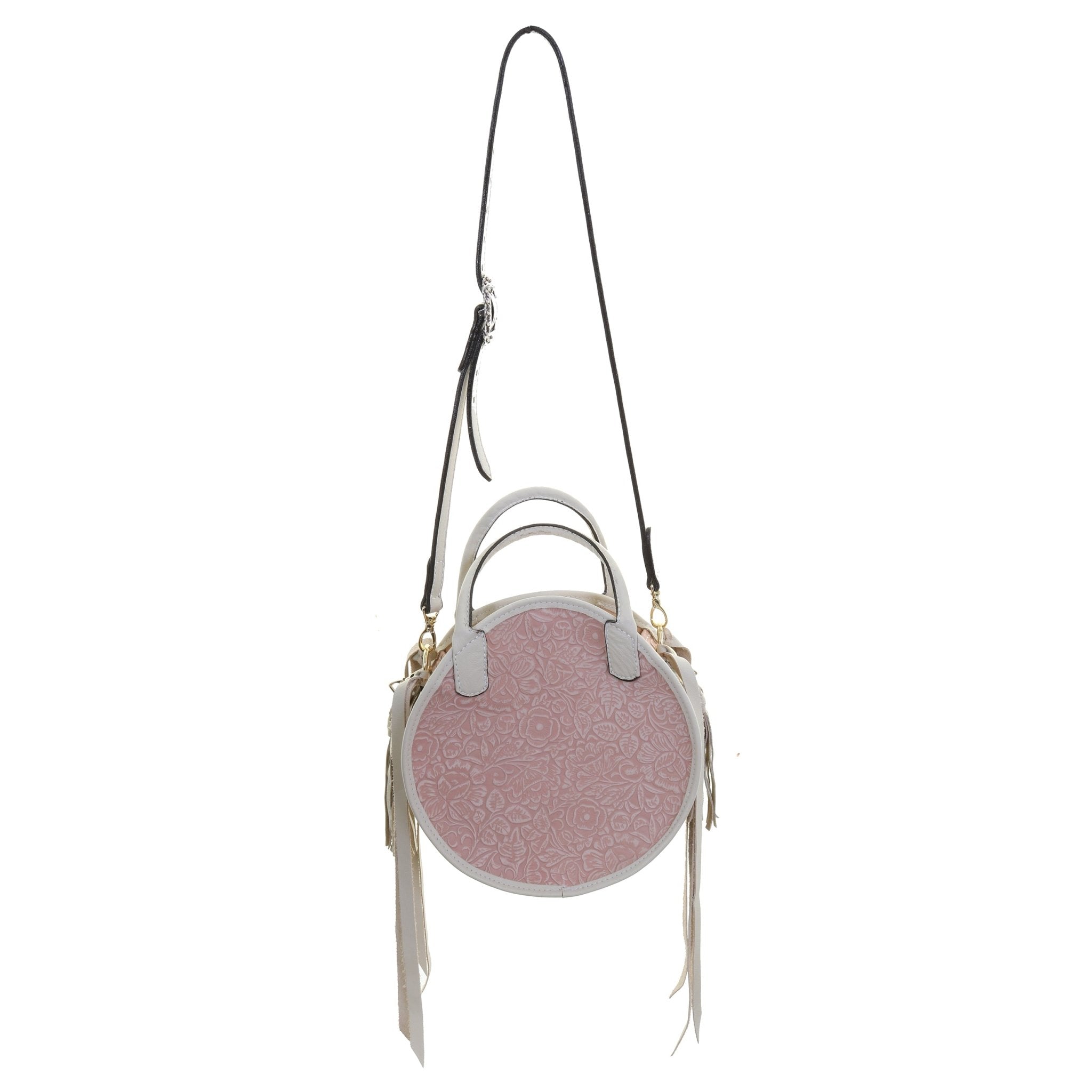 CRTL09 - Peach Floral Large Circle Tote - Double J Saddlery