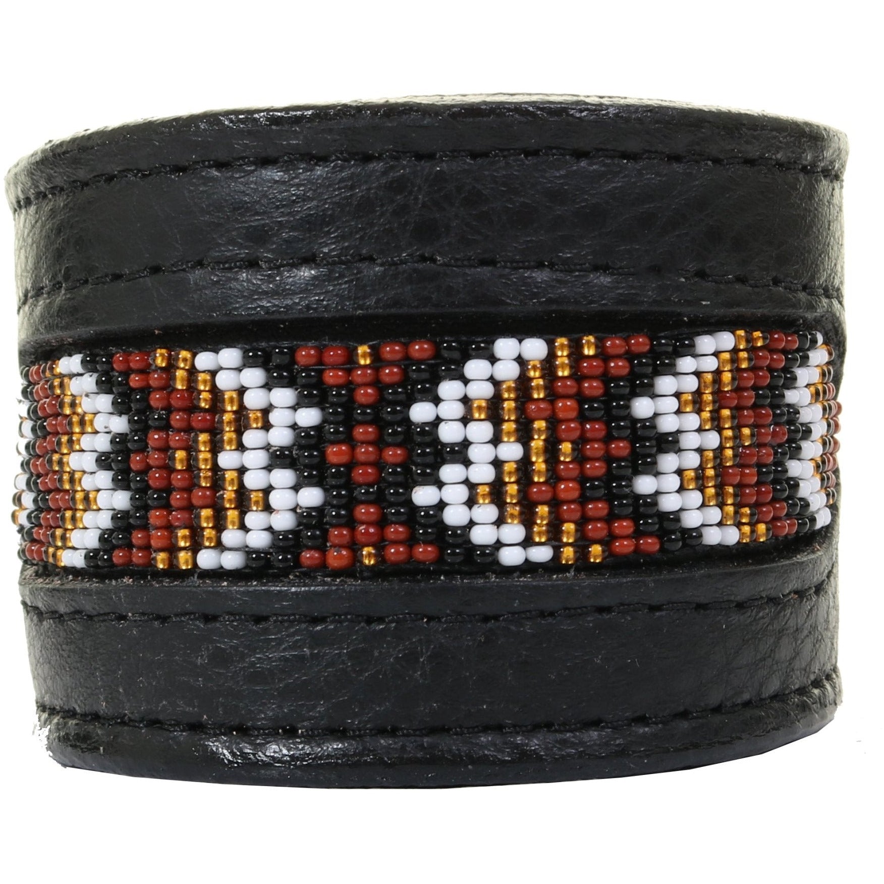 CUF234 - 2" Black Chap Beaded Cuff - Double J Saddlery