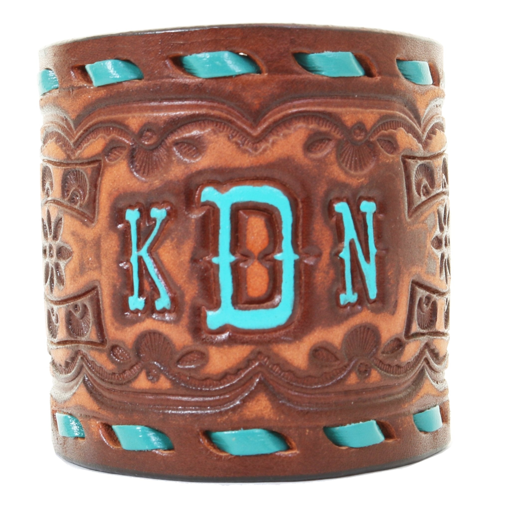 CUF340 - 3" Brown Vintage Custom Cuff - Double J Saddlery