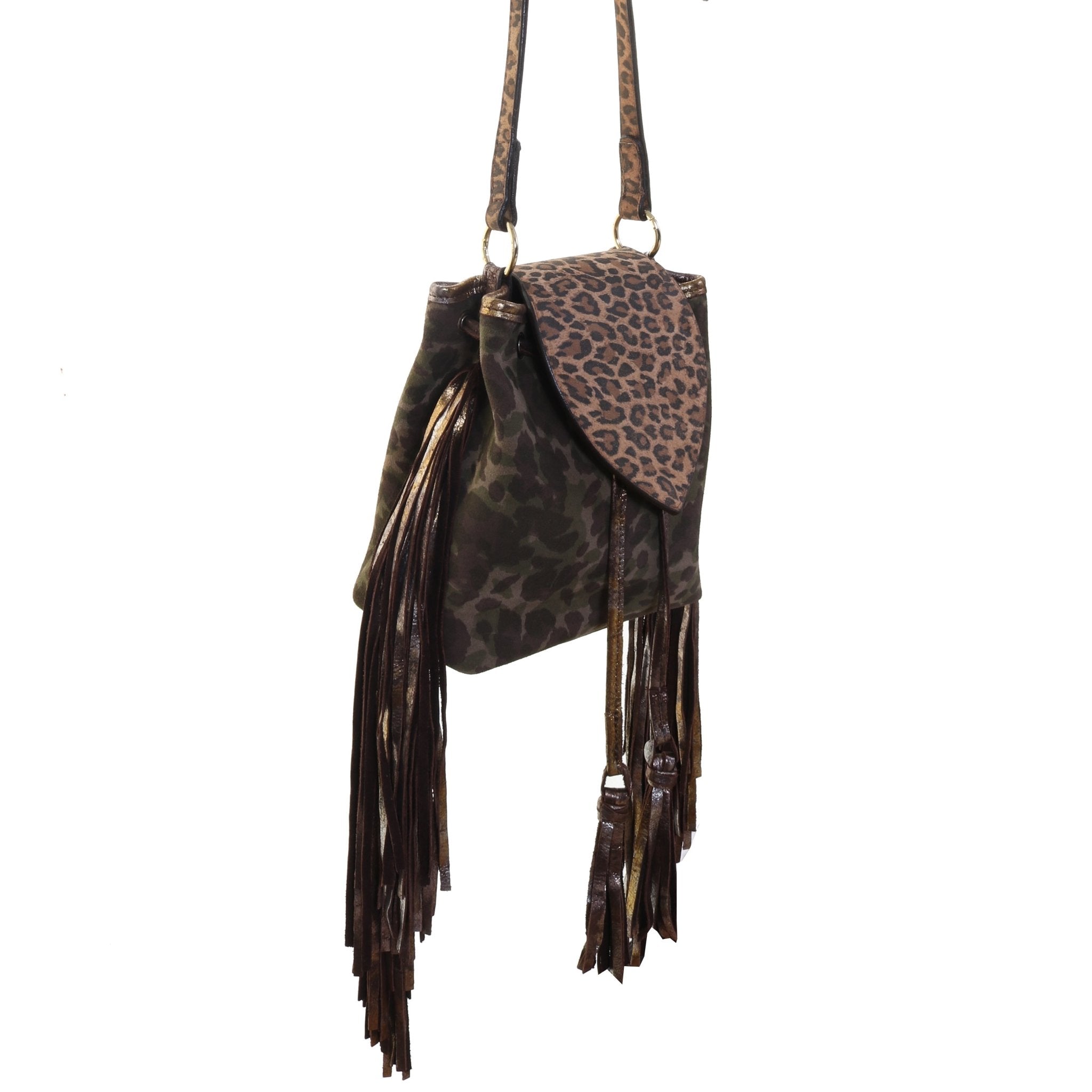 DP12 - Camo and Cheetah Drawstring Pouch Purse - Double J Saddlery