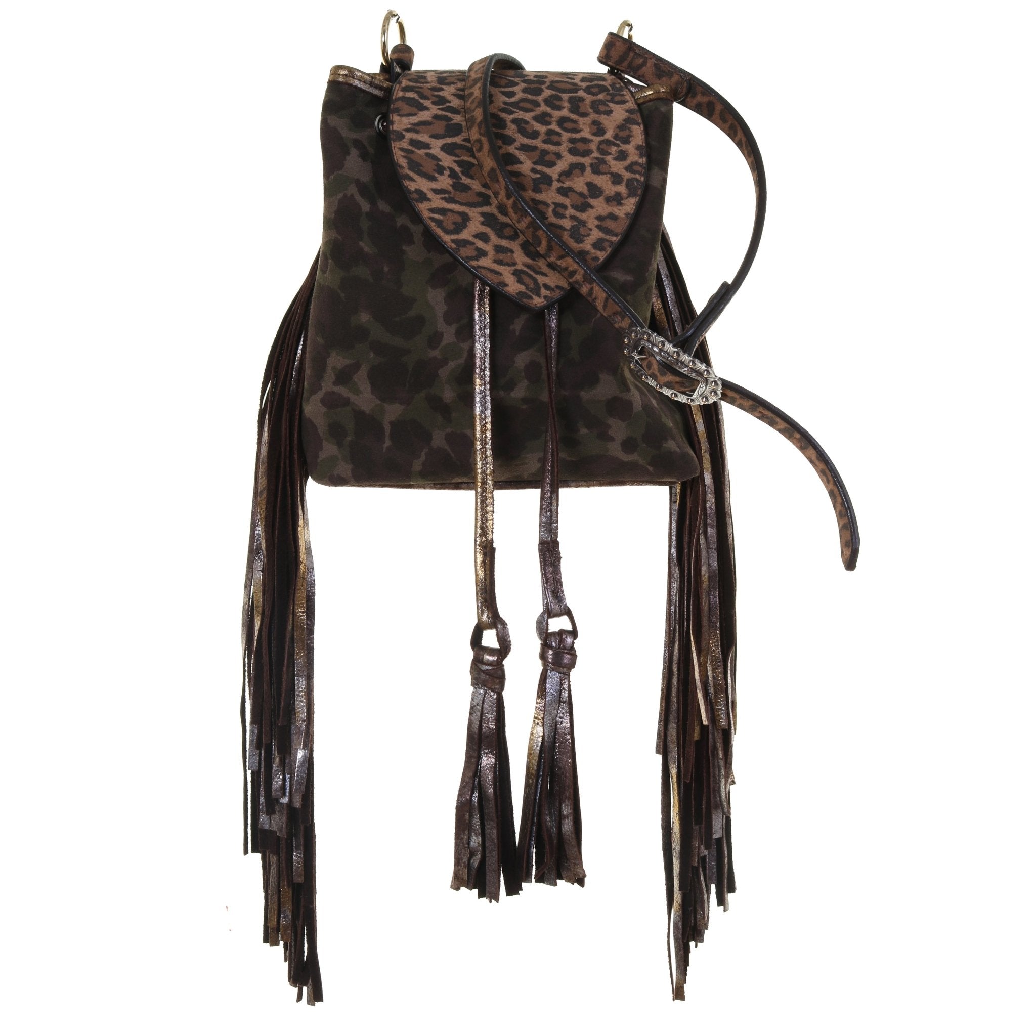 DP12 - Camo and Cheetah Drawstring Pouch Purse - Double J Saddlery