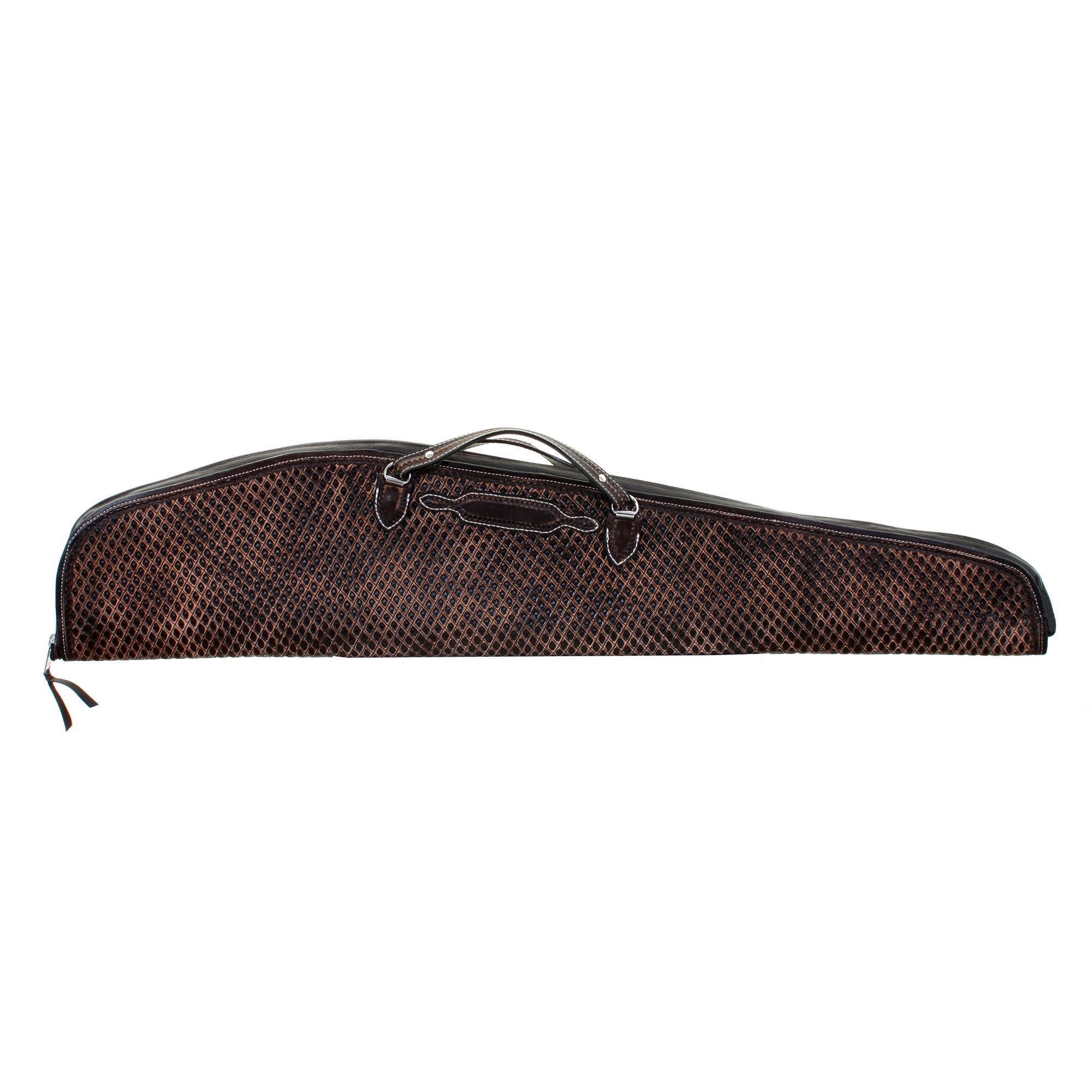 GCS33 - Brown Vintage Tooled Gun Case - Double J Saddlery