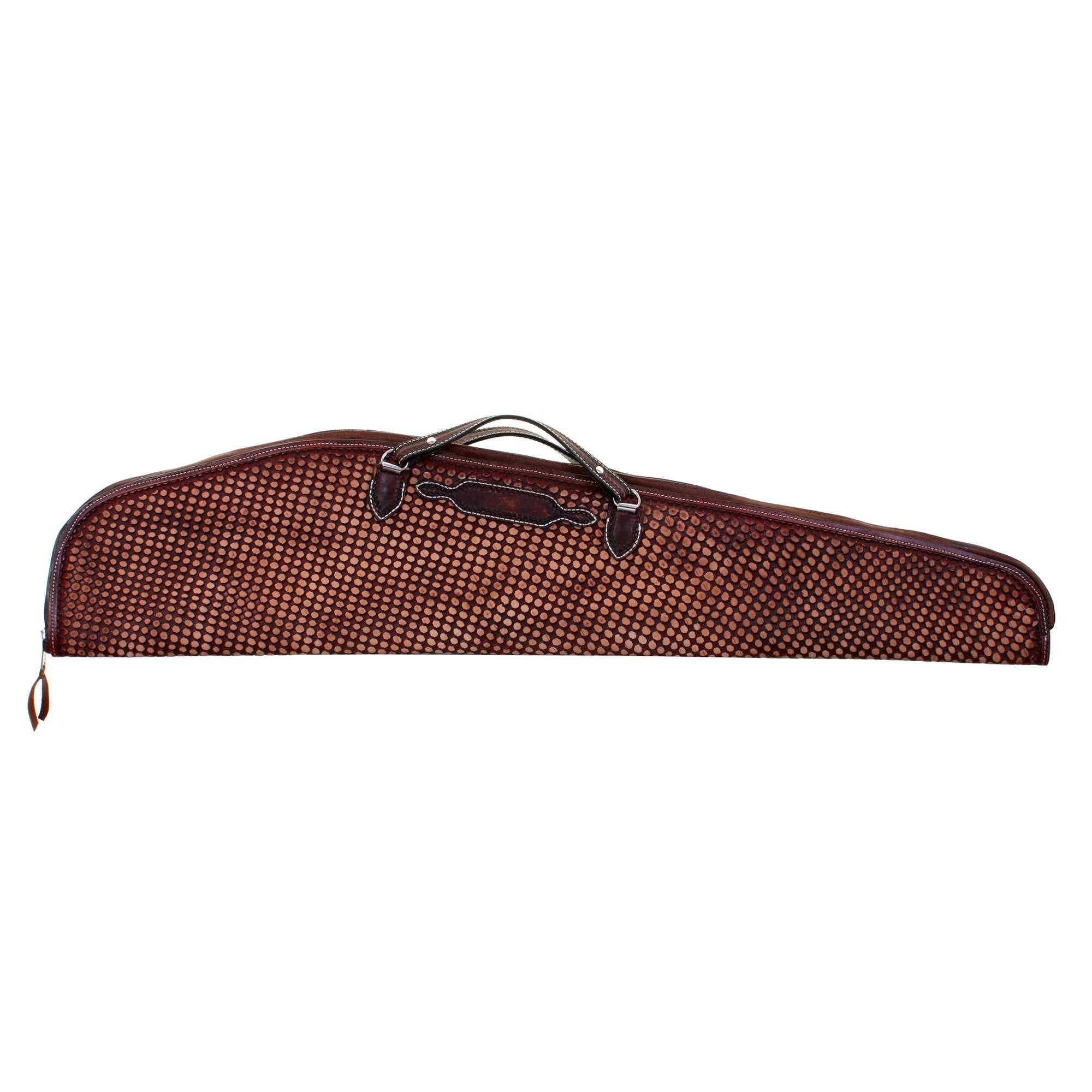 GCS40 - Cognac Vintage Tooled Gun Case - Double J Saddlery