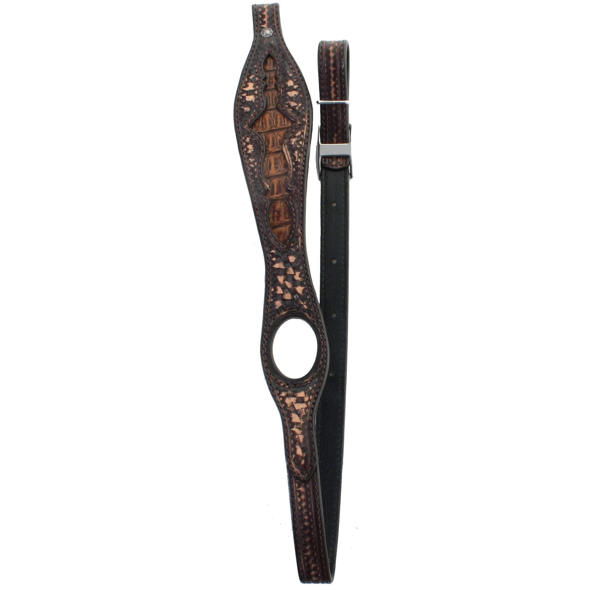 GS36 - Brown Vintage Tooled Gun Sling - Double J Saddlery