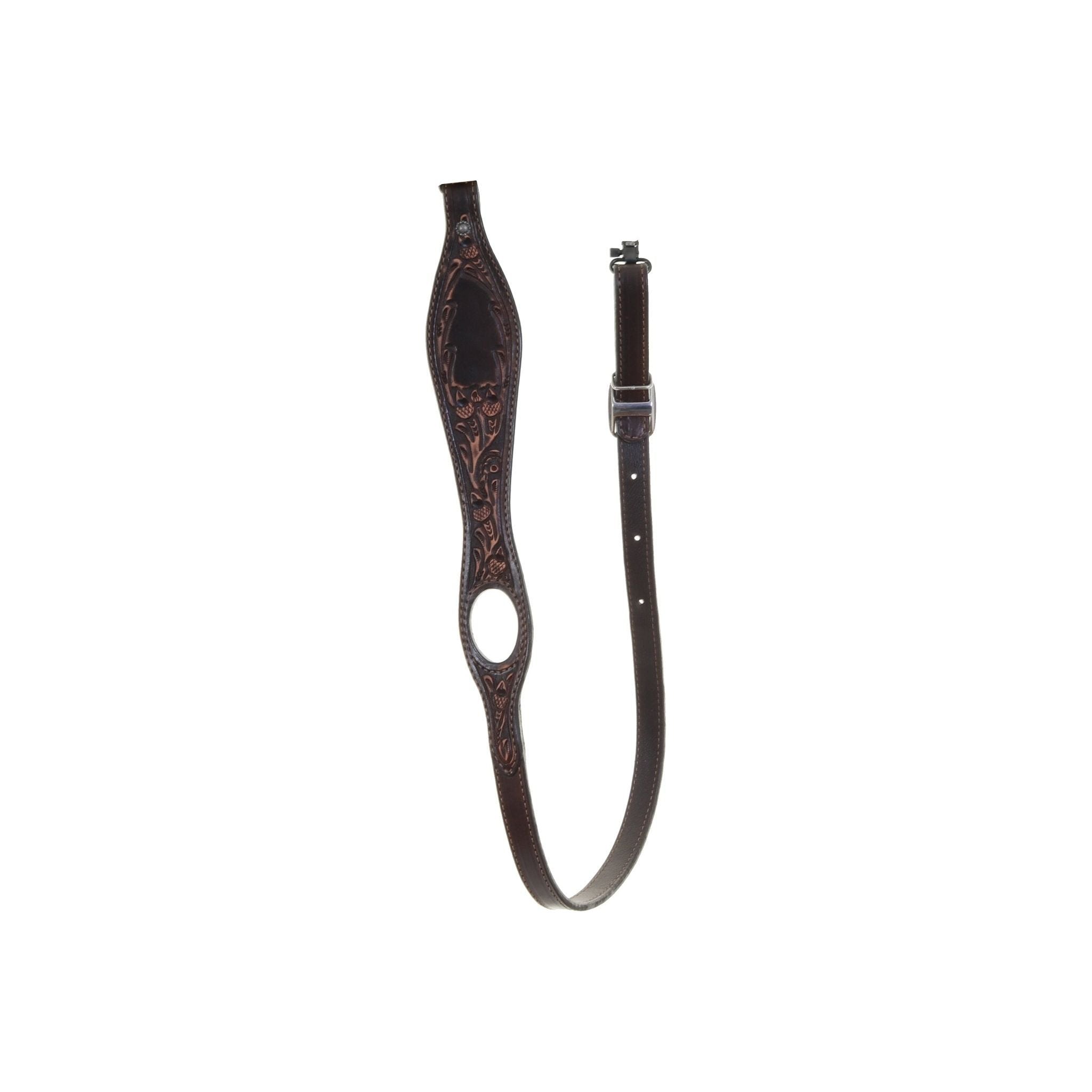 GS38 - Brown Vintage Tooled Gun Sling - Double J Saddlery