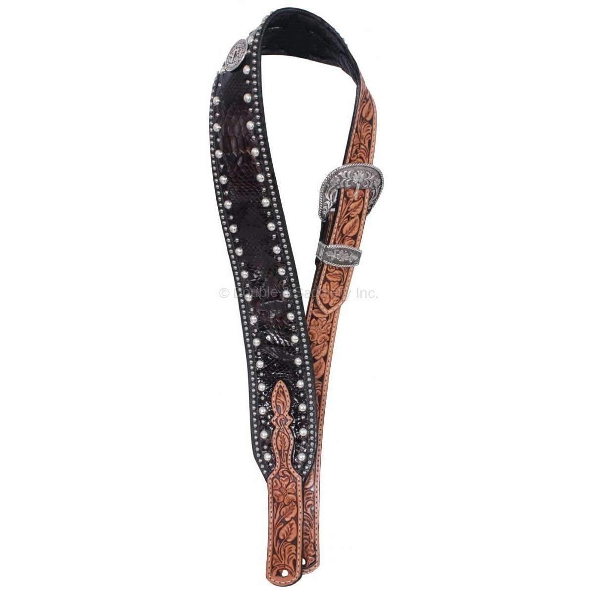 GUITARS20 - Black Snake Guitar Strap - Double J Saddlery
