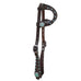 H1060 - Brown Vintage Double Ear Headstall - Double J Saddlery