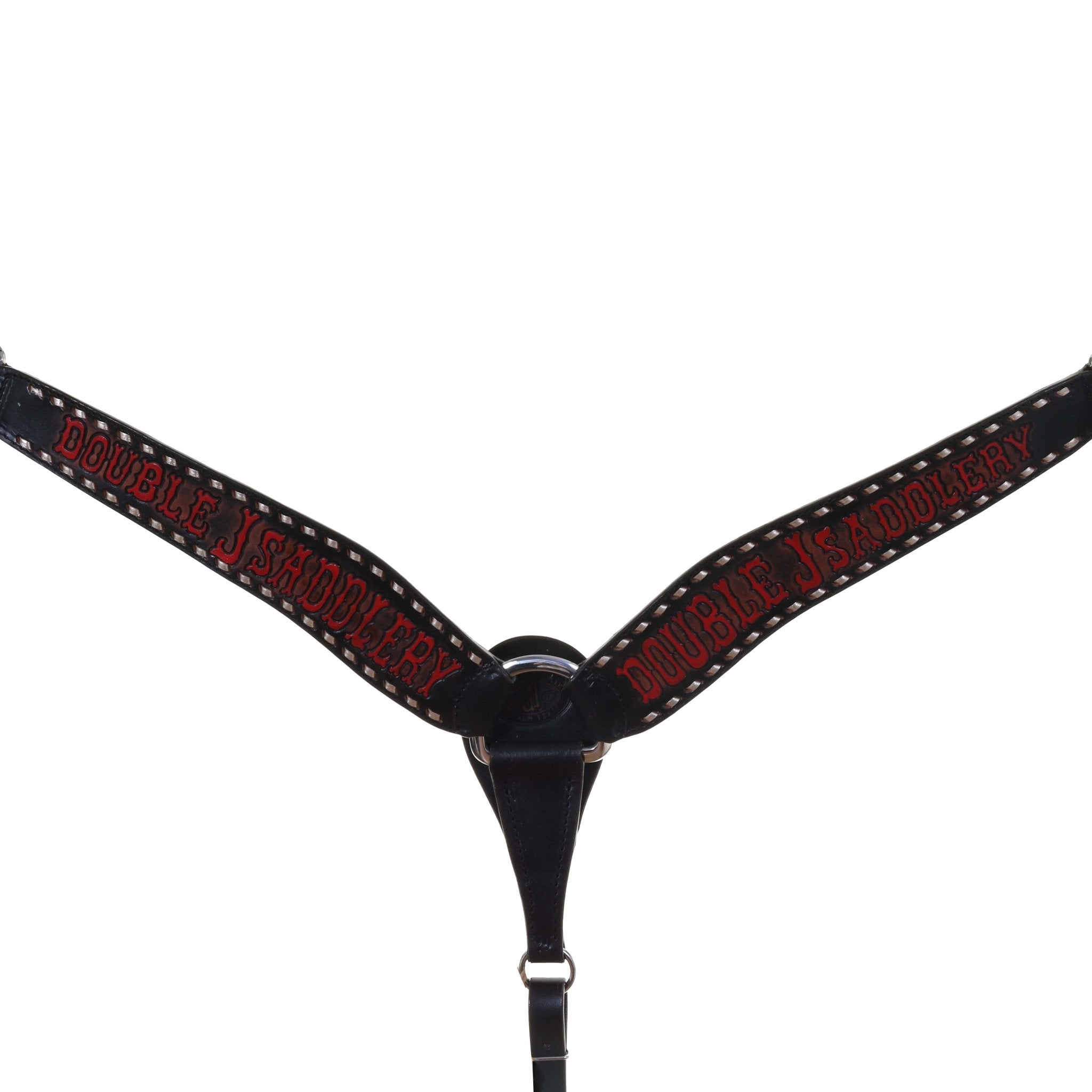 H1099 - Black Chestnut Vintage Breast Collar - Double J Saddlery