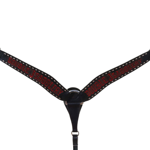H1099 - Black Chestnut Vintage Breast Collar - Double J Saddlery