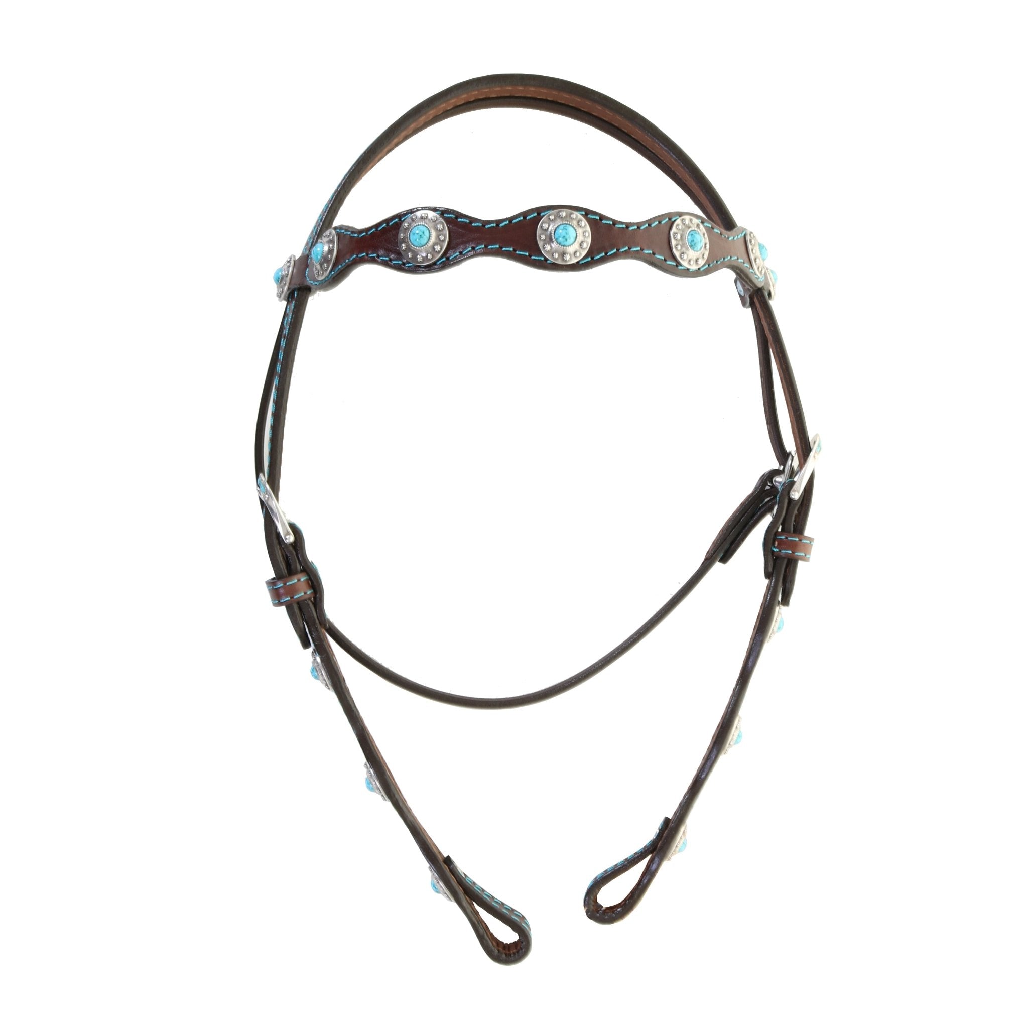H1233 - Brown Browband Headstall - Double J Saddlery