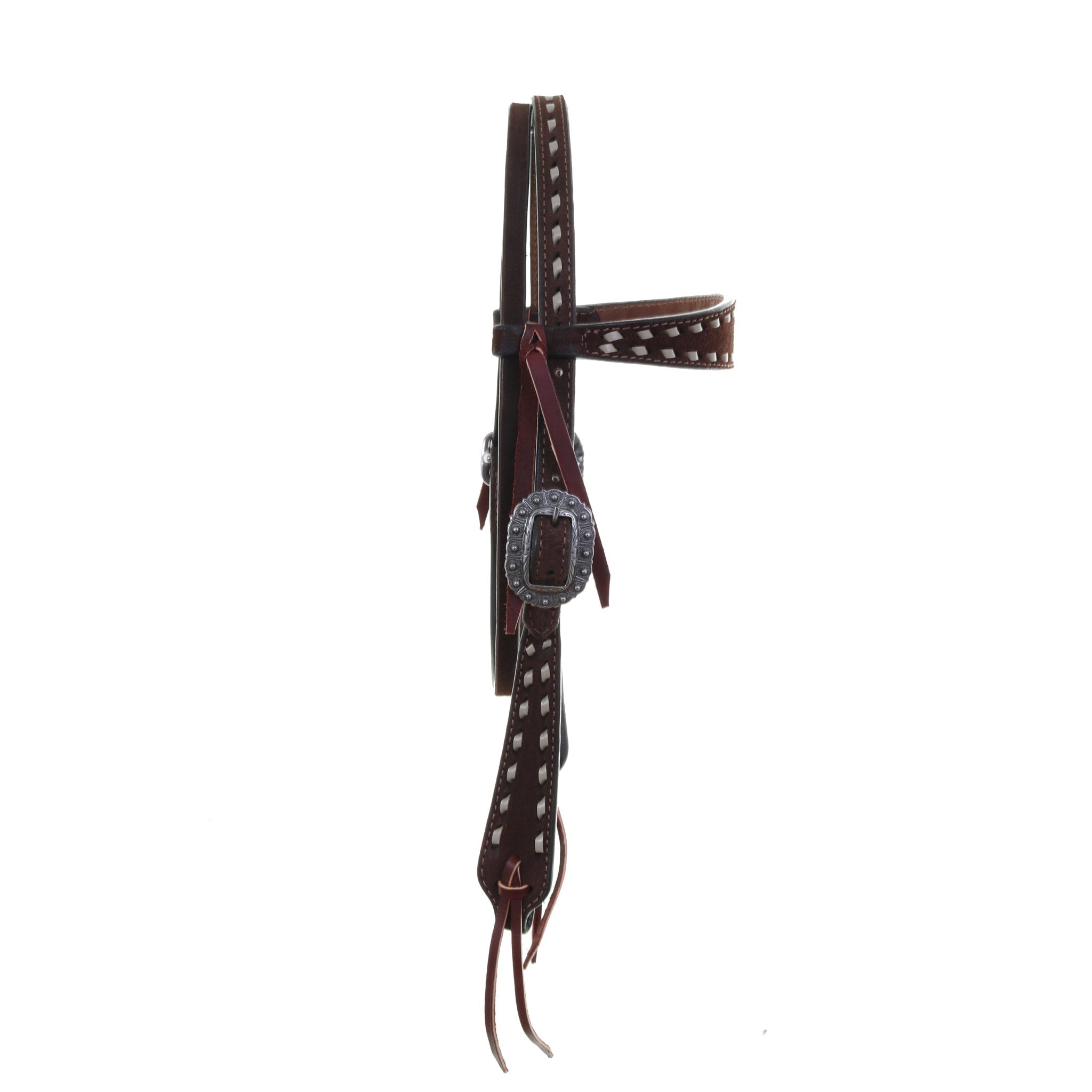 H1260 - Brown Roughout Browband Headstall - Double J Saddlery