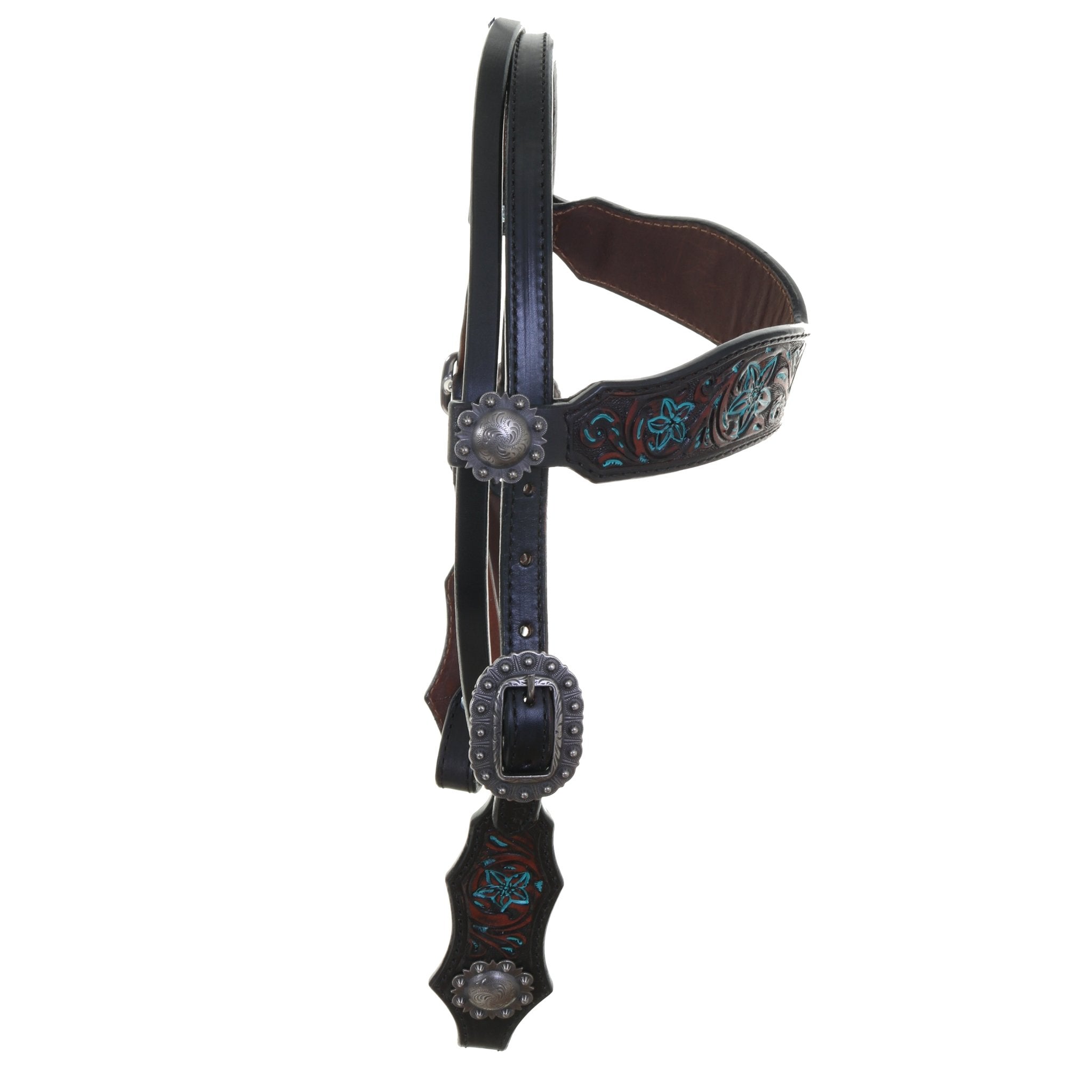 H1267 - Pozzi Tooled Headstall - Double J Saddlery