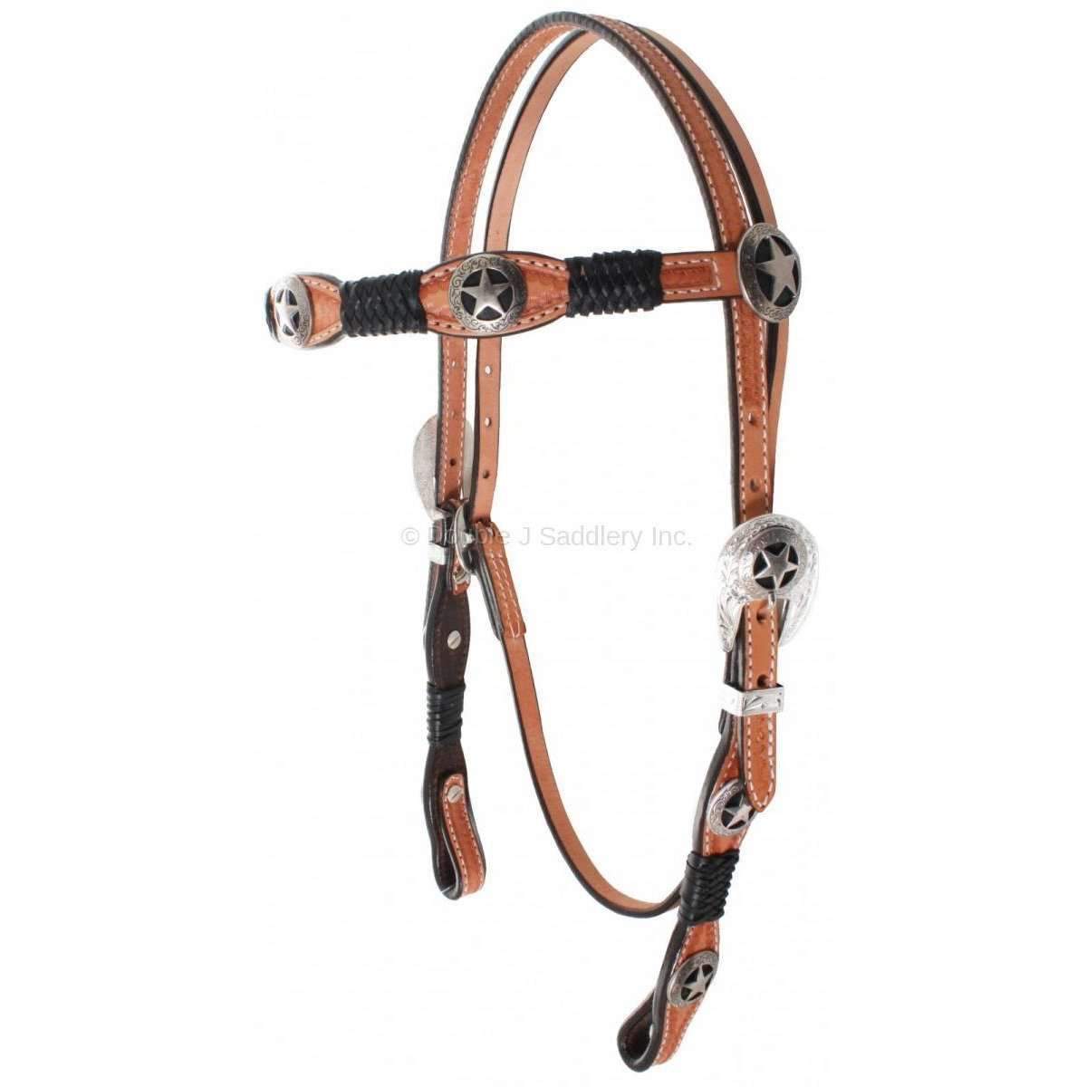 H171 - Natural Scalloped Headstall - Double J Saddlery