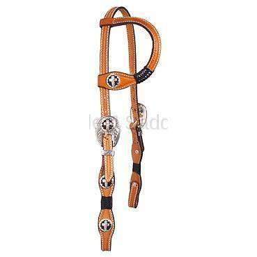 H200 - Natural Scalloped Single Ear Headstall - Double J Saddlery
