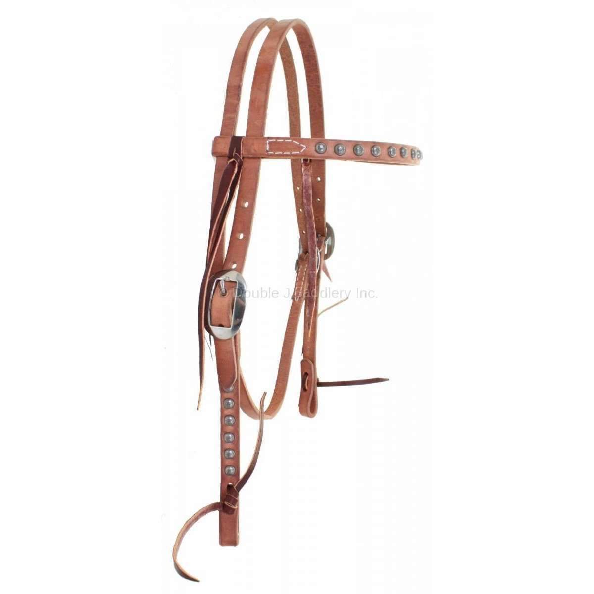 H222D - Harness Leather Headstall - Double J Saddlery