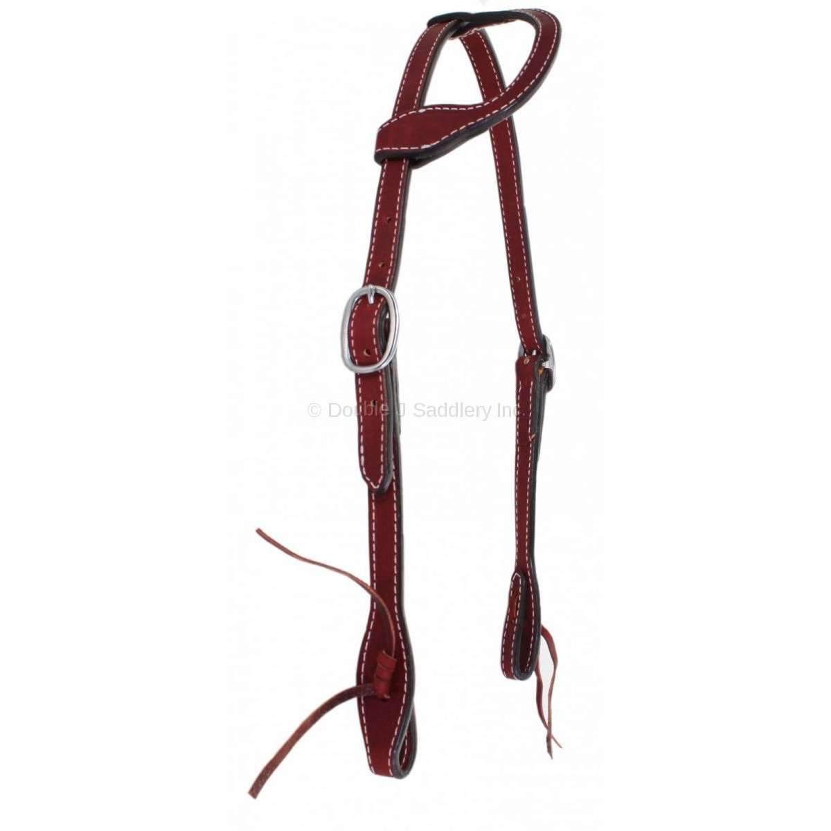 H798 - Indian Tan Single Ear Headstall - Double J Saddlery
