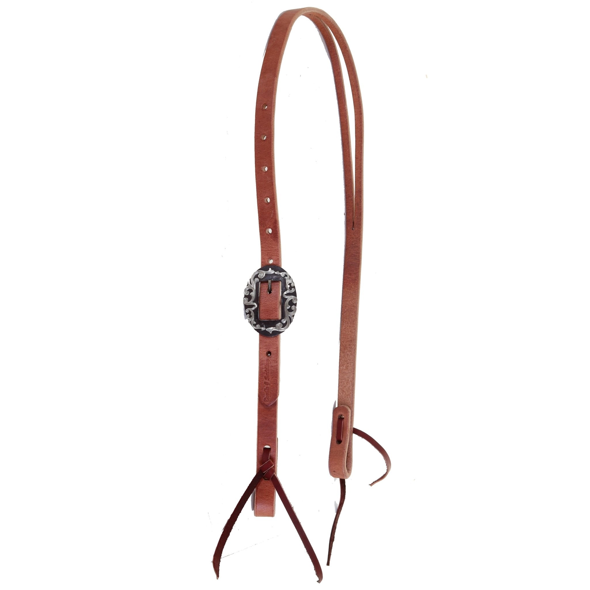 H963D - Harness Leather Split Ear Headstall - Double J Saddlery