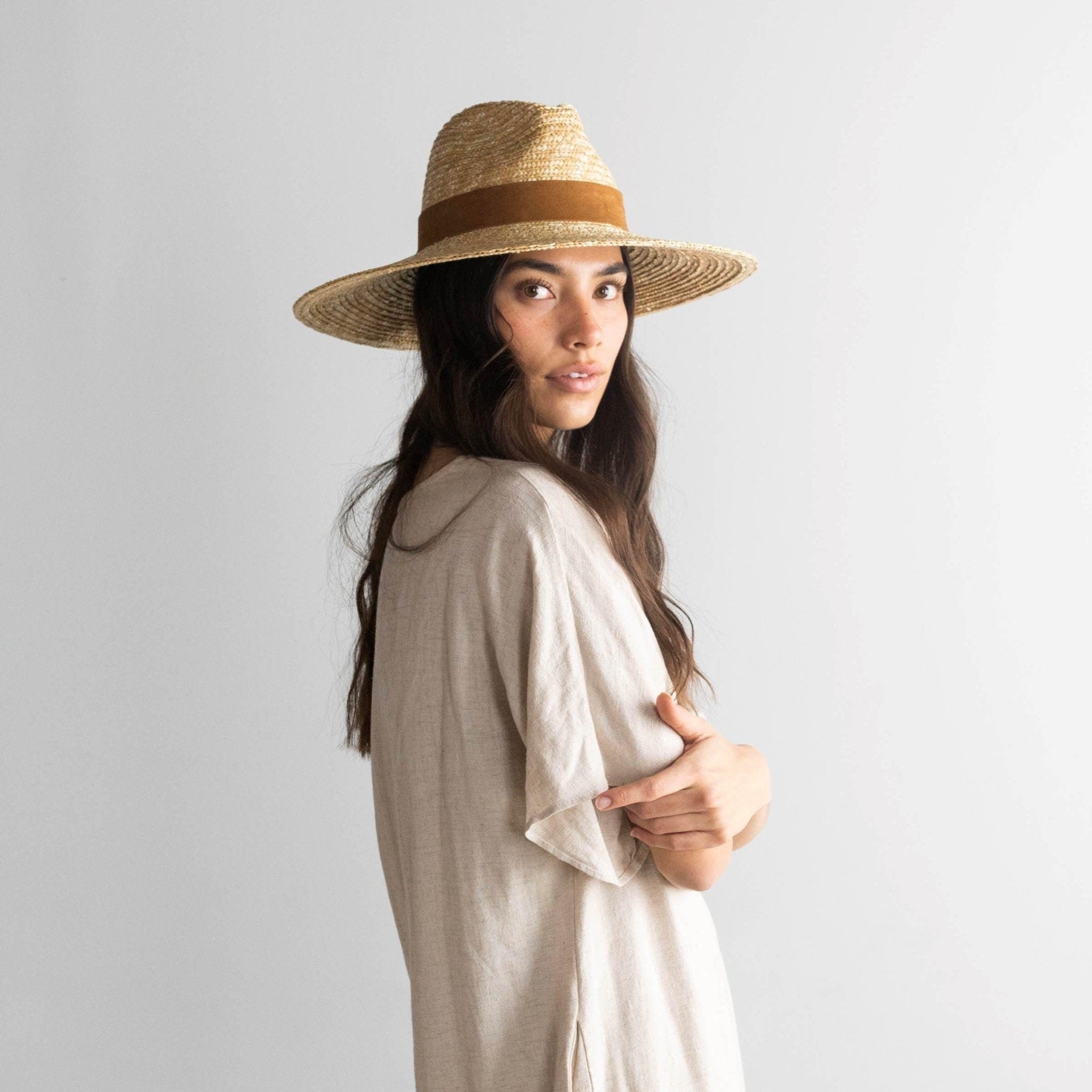 HAT43 - Isla Straw Fedora - Double J Saddlery