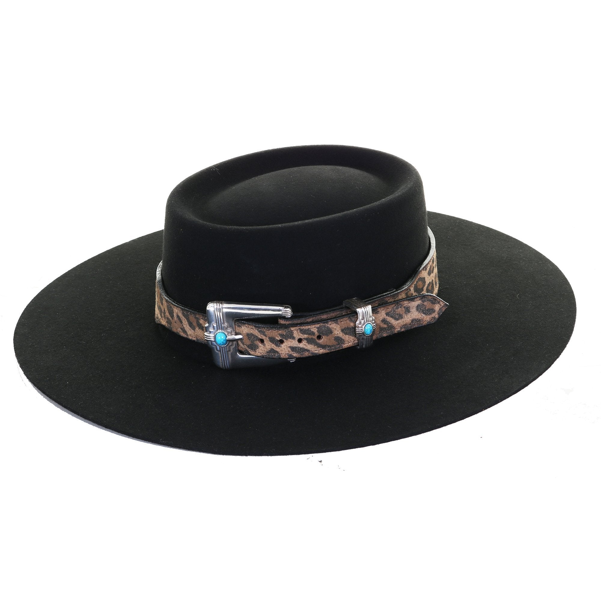 HATB05 - Leopard Suede Hat Band - Double J Saddlery