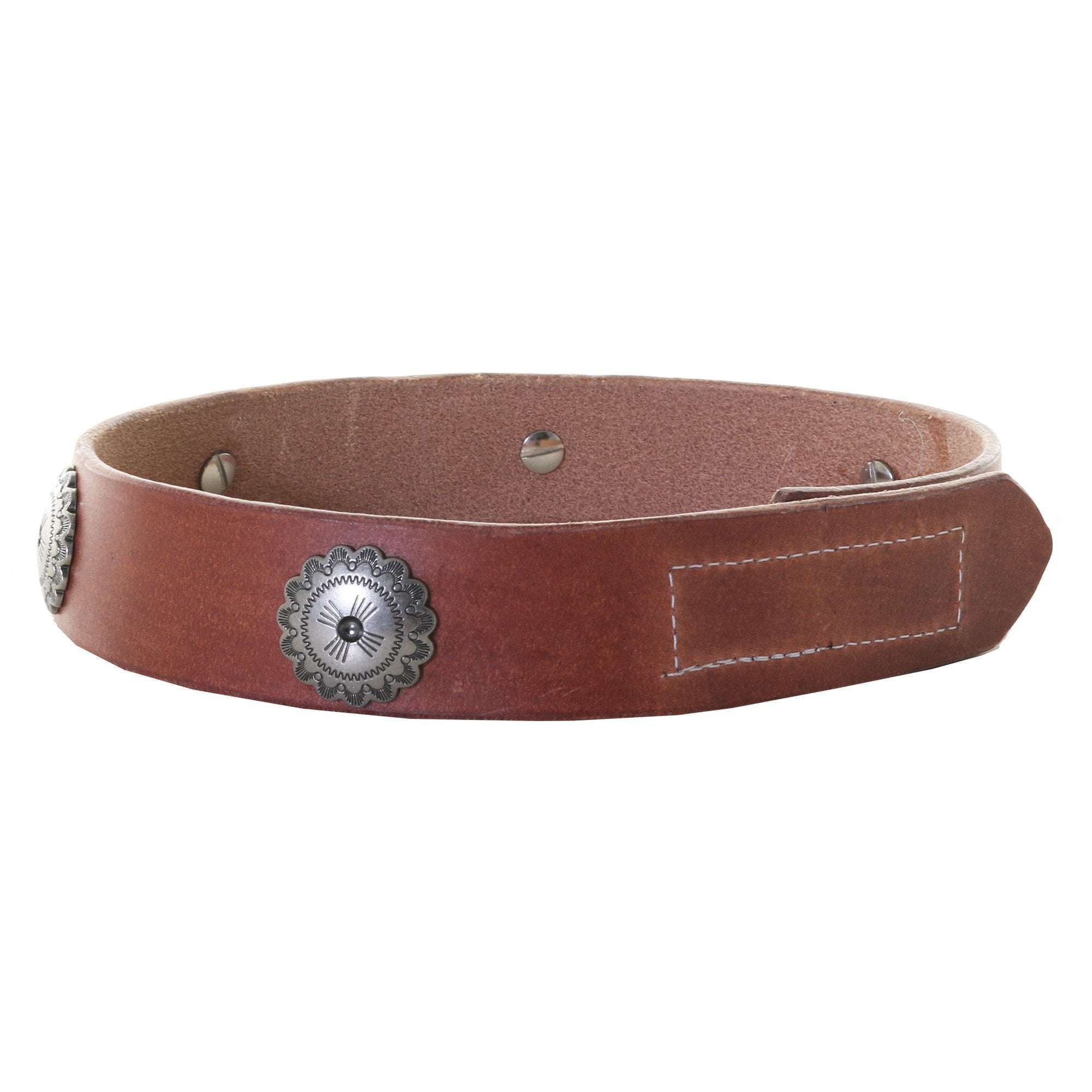 HATB26 - Harness Leather Concho Hat Band - Double J Saddlery