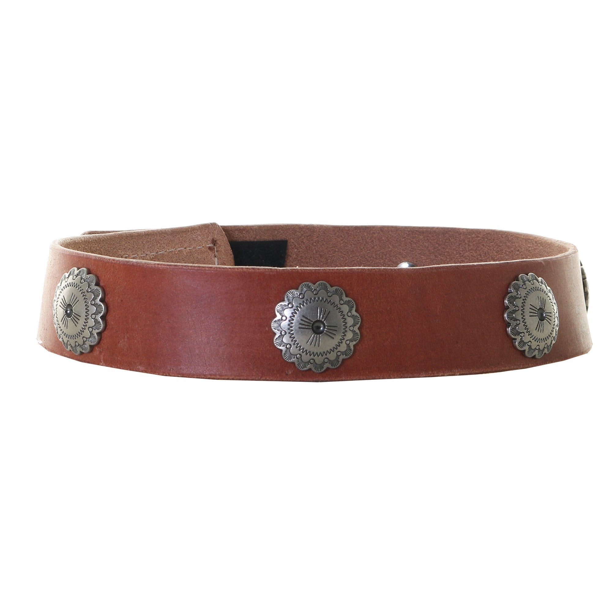 HATB26 - Harness Leather Concho Hat Band - Double J Saddlery