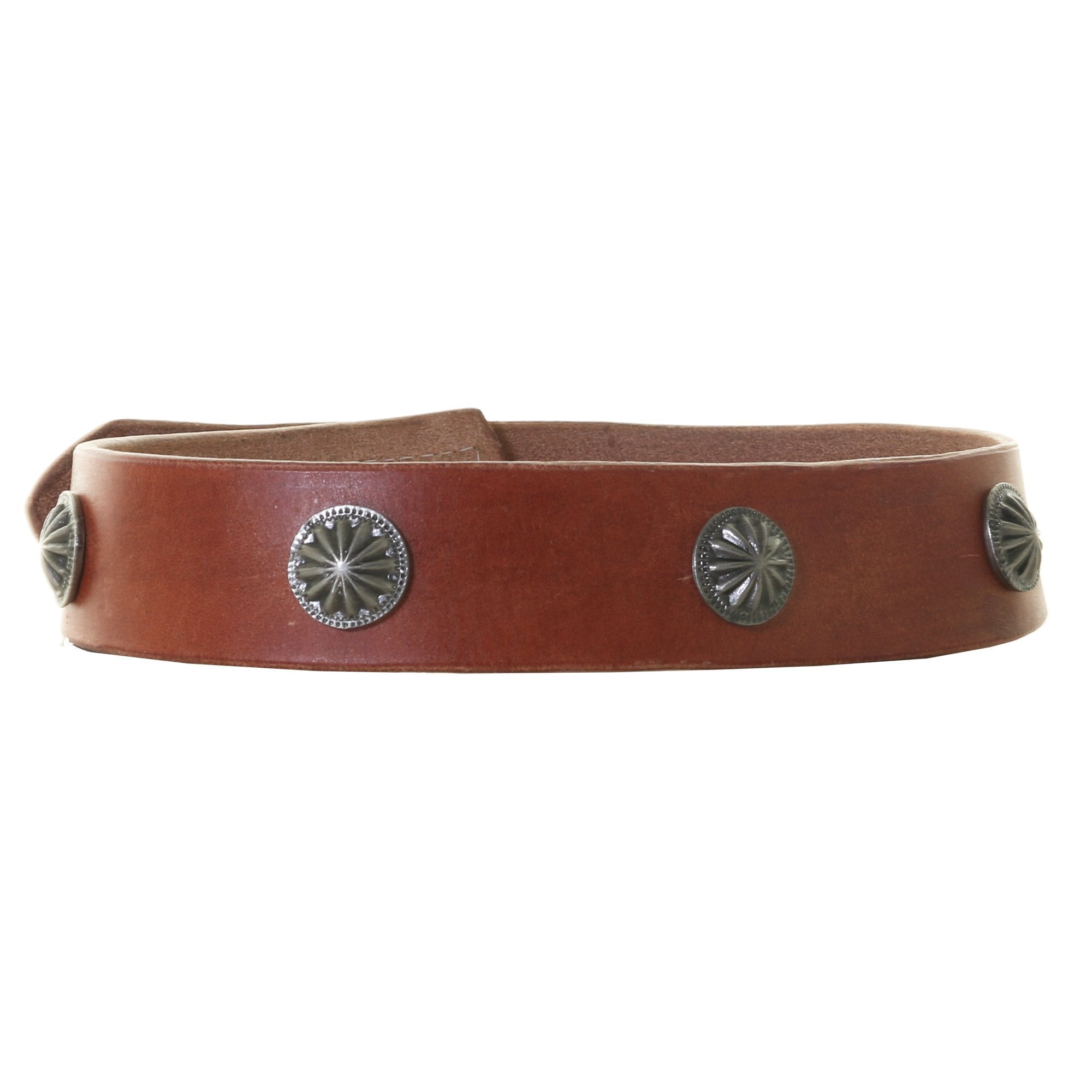 HATB29 - Harness Leather Concho Hat Band - Double J Saddlery