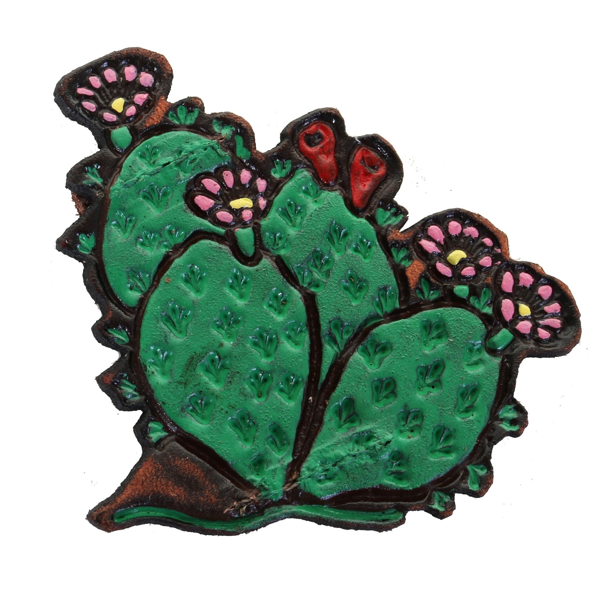 HATBROOCH01 - Prickly Pear Cactus Hat Brooch - Double J Saddlery