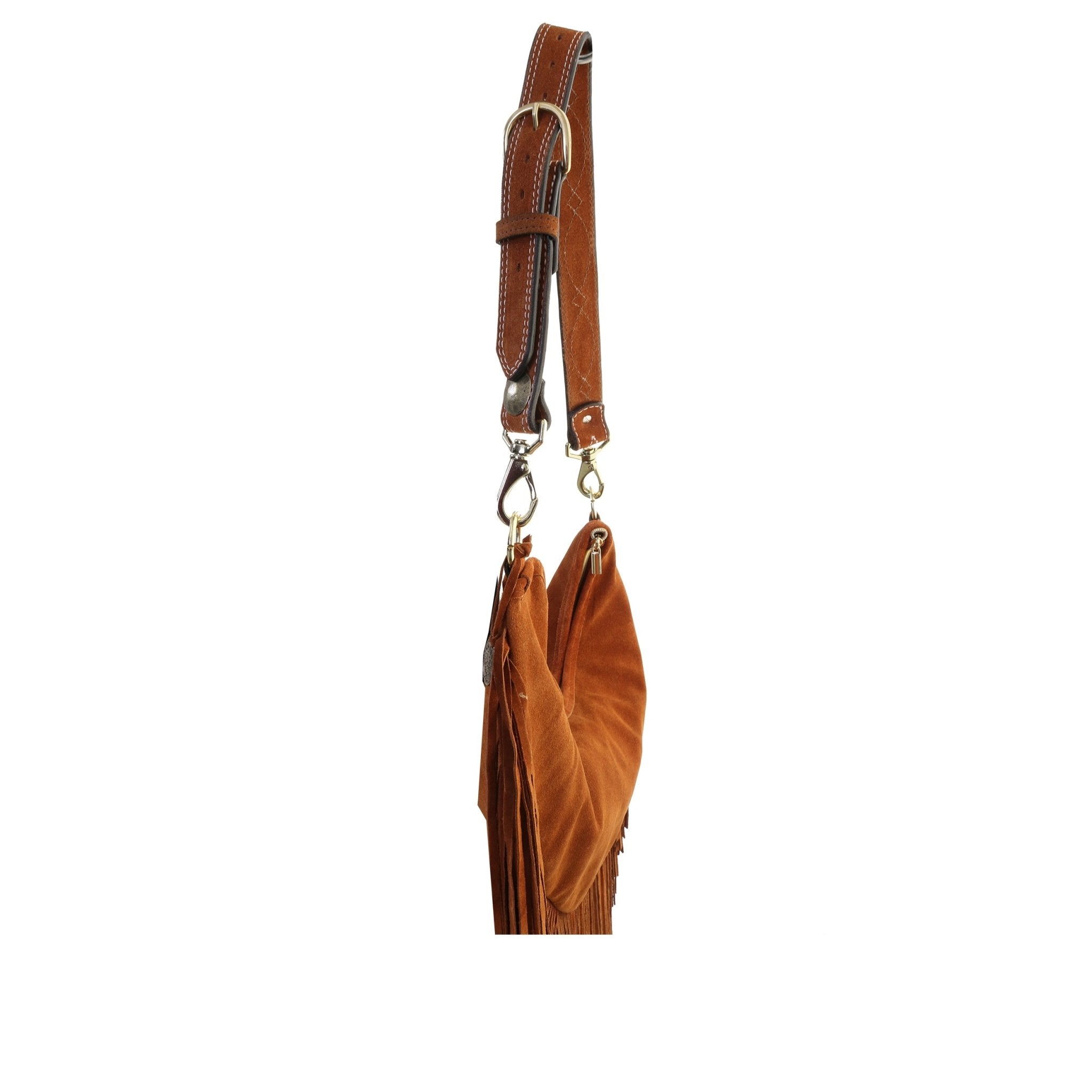 HBS03 - Toast Suede Hobo Bag - Double J Saddlery
